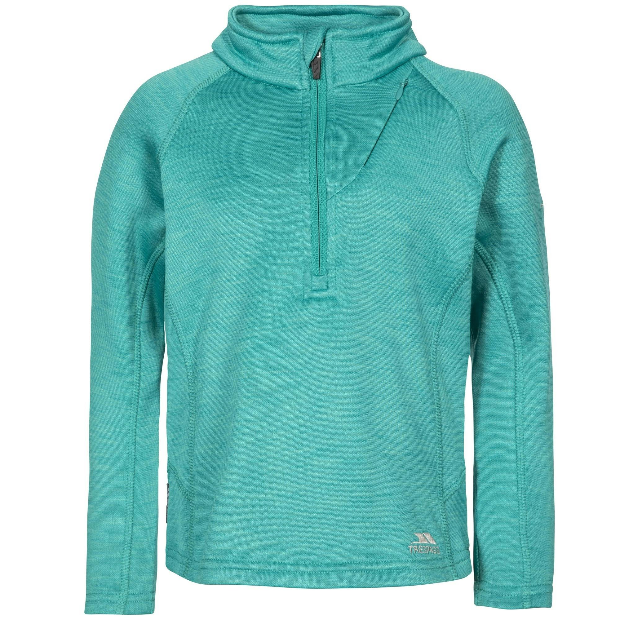 Trespass Girls Green Childrens Celina Fleece - Ocean Marl