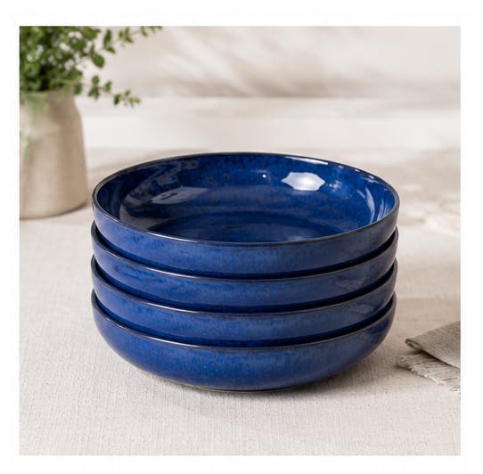 Rackhams Blue Selena - Medium Bowls 18Cm - Set Of 4