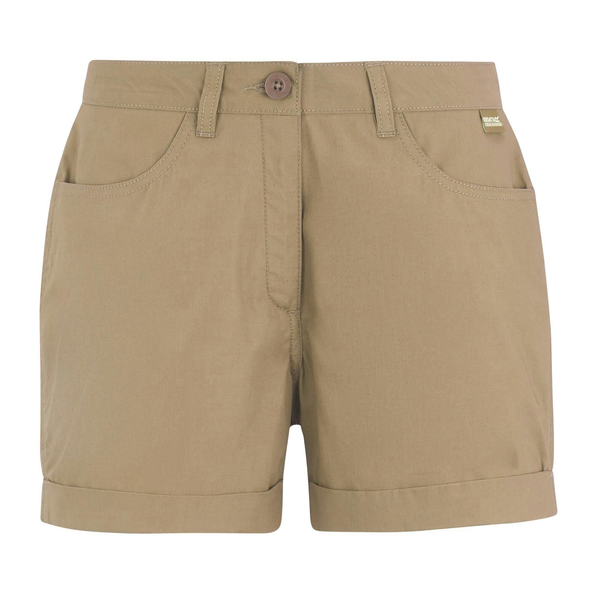 Regatta Women's Pemma Shorts - Barleycorn - 20 Uk S - Barleycorn - 100% Cotton Poplin