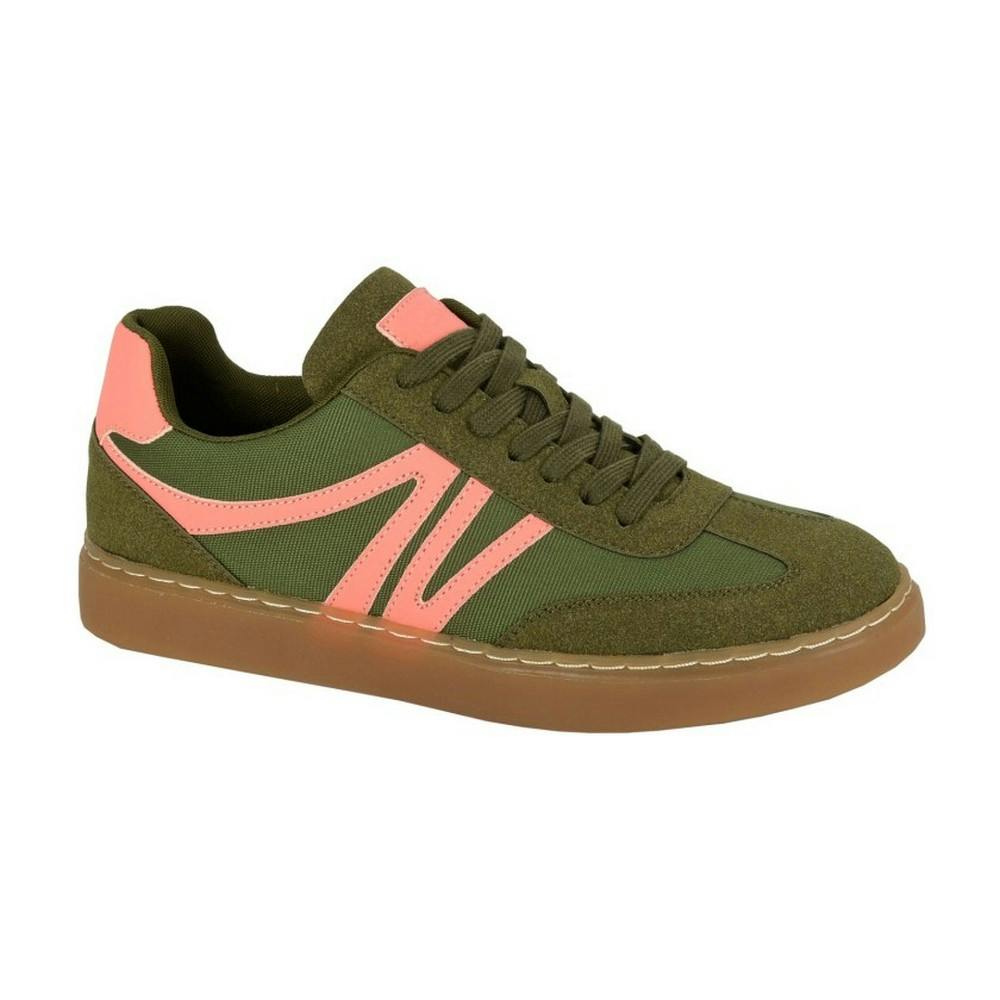 Cipriata Women's Green Redea Microsuede Trainers - Khaki - 4 Uk - Khaki - 100% Mixed
