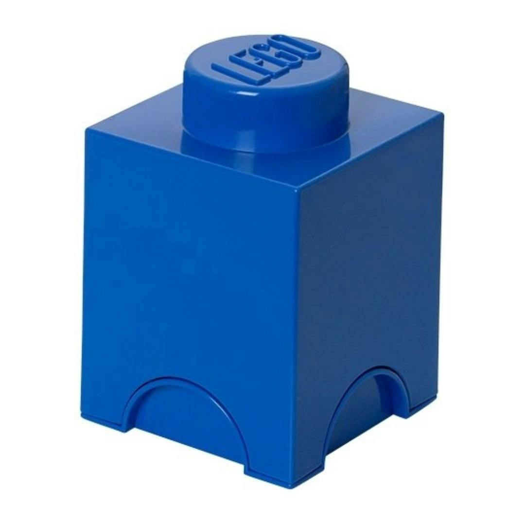 Lego Blue Round 1-Stud 1.2L Stackable Storage Brick - Storage Brick - 3+