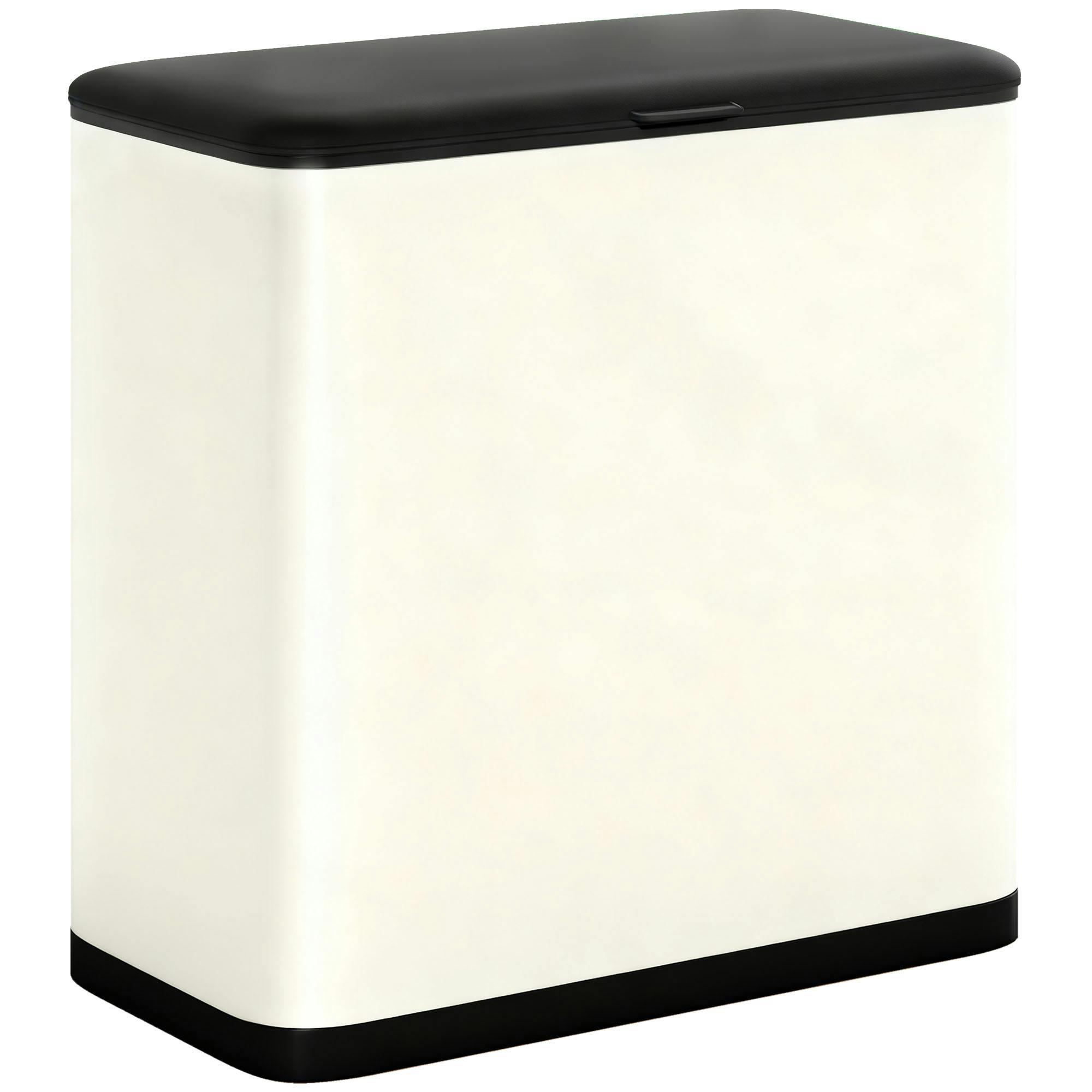 Rackhams Cream 8L Hanging Kitchen Bin, Rubbish Bin With Lid And Removable Inner Bucket For Kitchen Cabinet Door, Under Sink, Office - Image 4