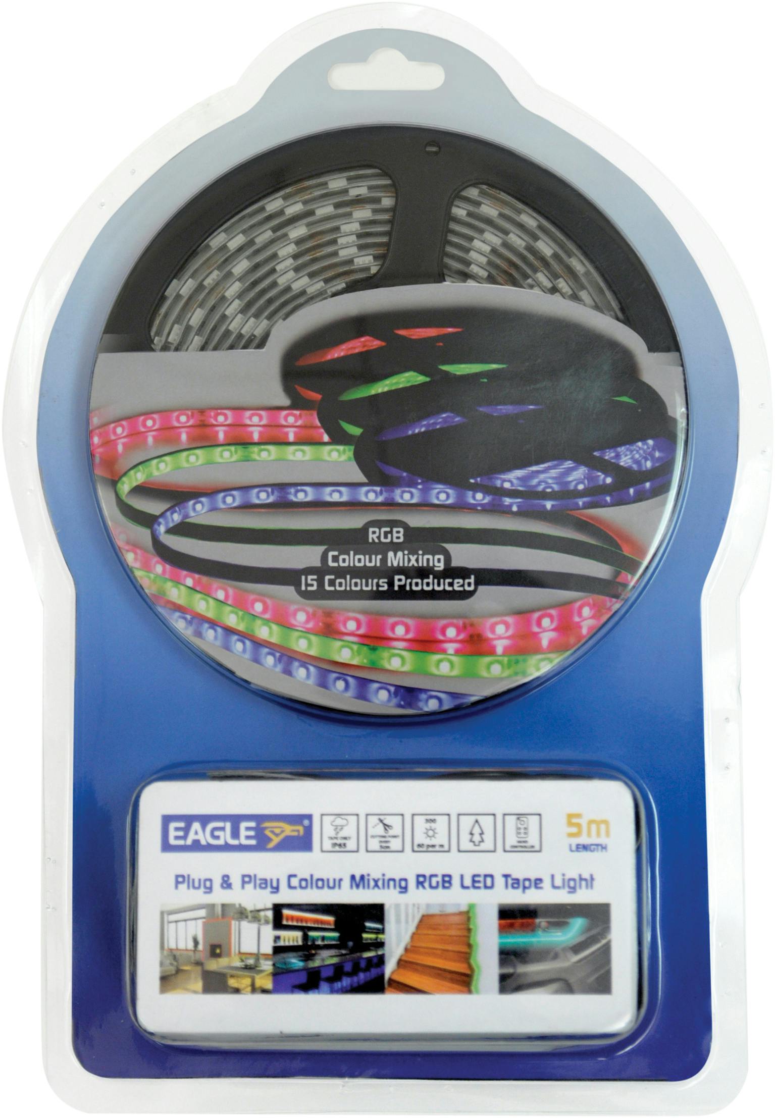 Rackhams Led Tape Kit 60Lamps Rgb