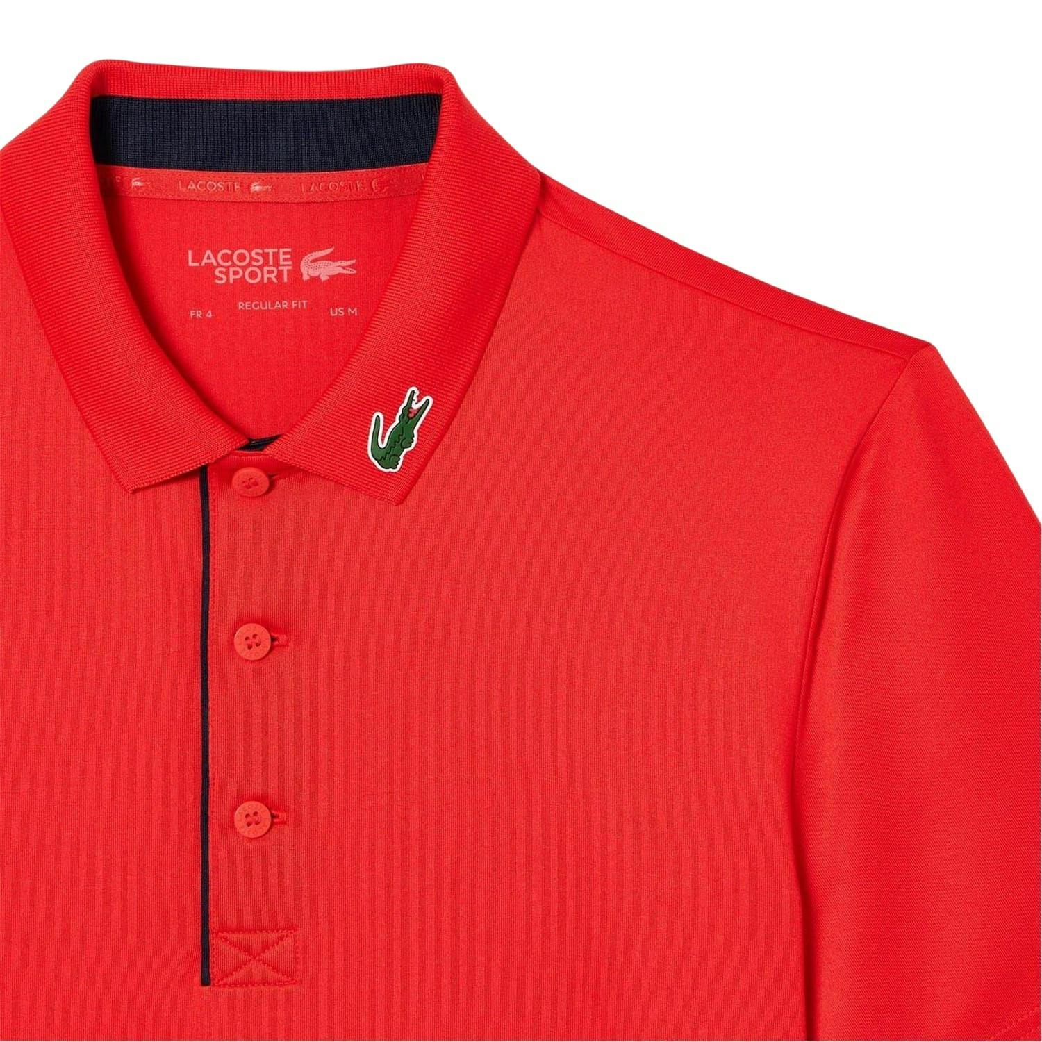 Lacoste Men's Crocodile Polo Shirt - Redcurrant/Navy - Xs - Redcurrant/Navy - 100% Mixed