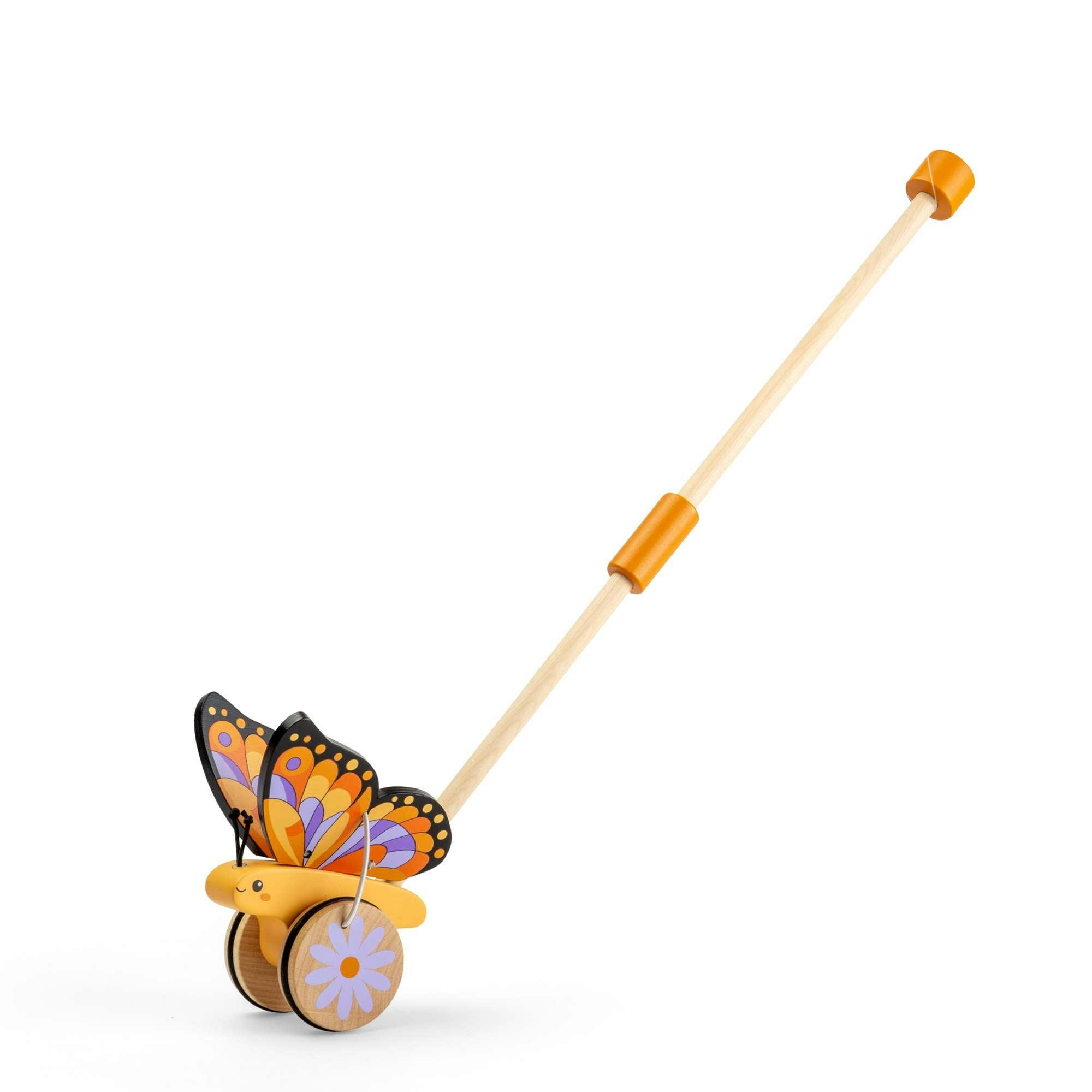 Bigjigs Toys Purple Butterfly Push Along