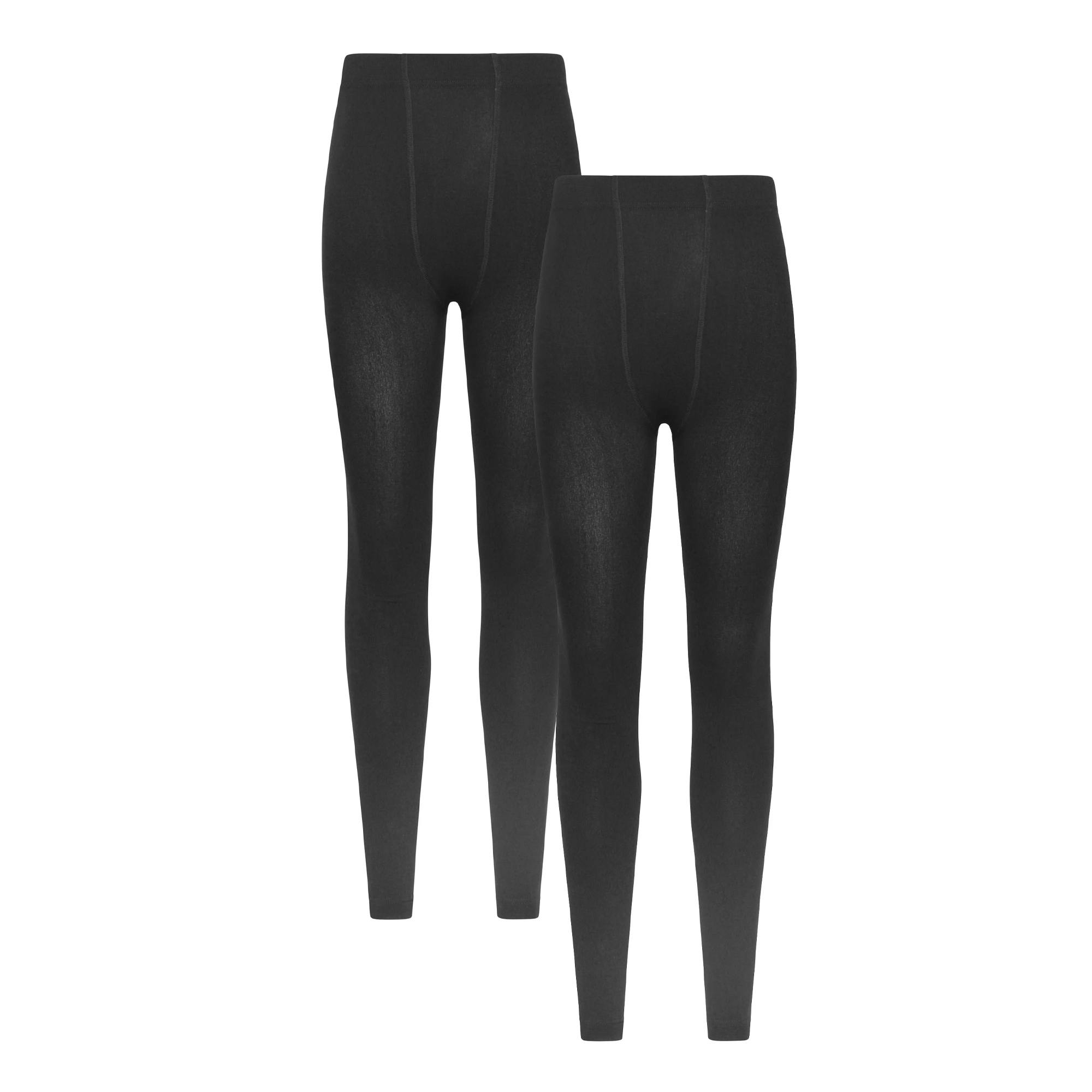 Mountain Warehouse Women's Black Brushed Isotherm Thermal Leggings (Pack Of 2) - L - 96% Polyester/4% Elastane