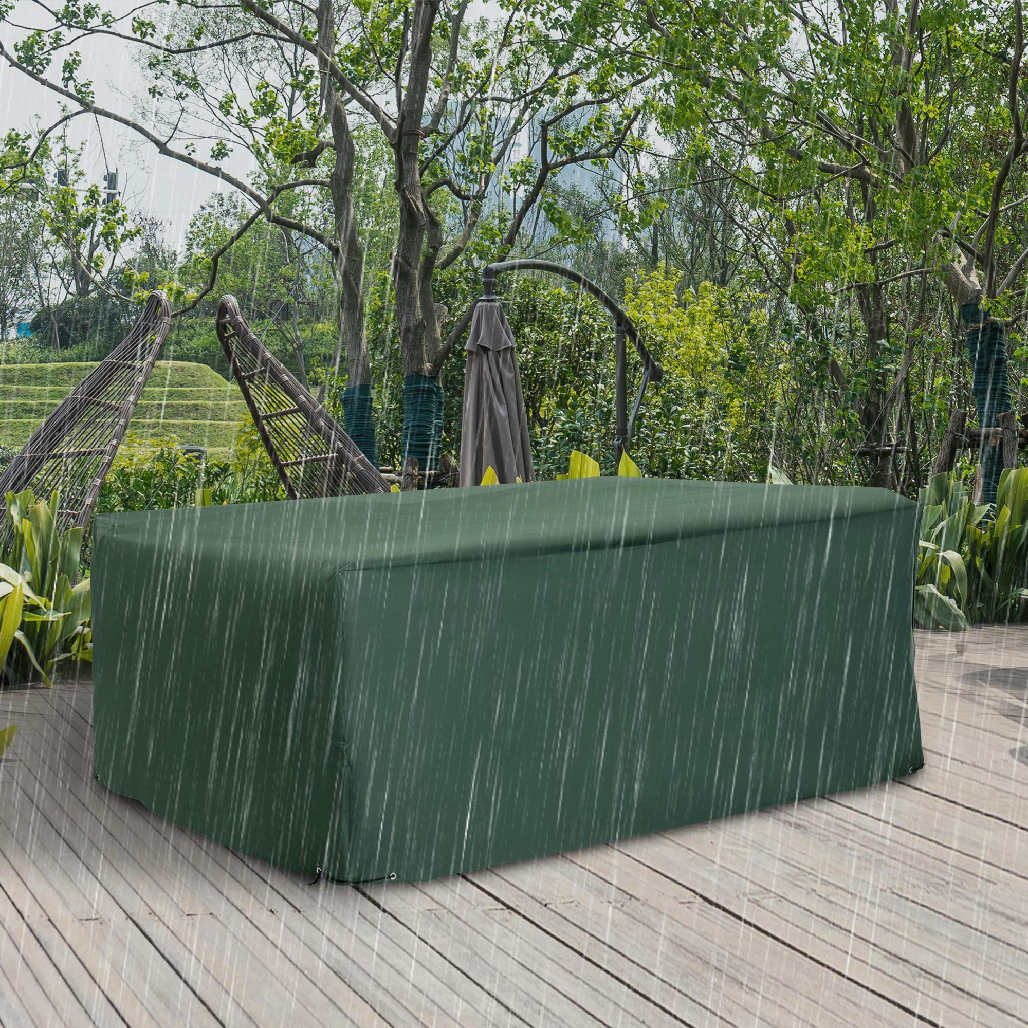 Outsunny Green Garden Furniture Cover Outdoor Waterproof Rattan Set Rain Protection - Image 7