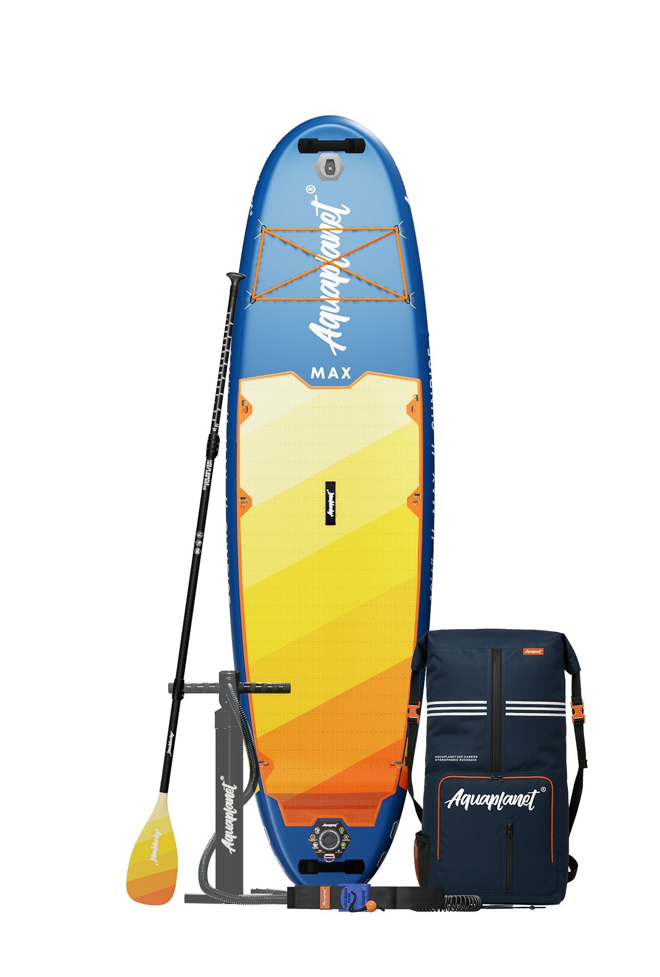 Aquaplanet Max 10’6″ Inflatable Paddle Board Package - Sunrise