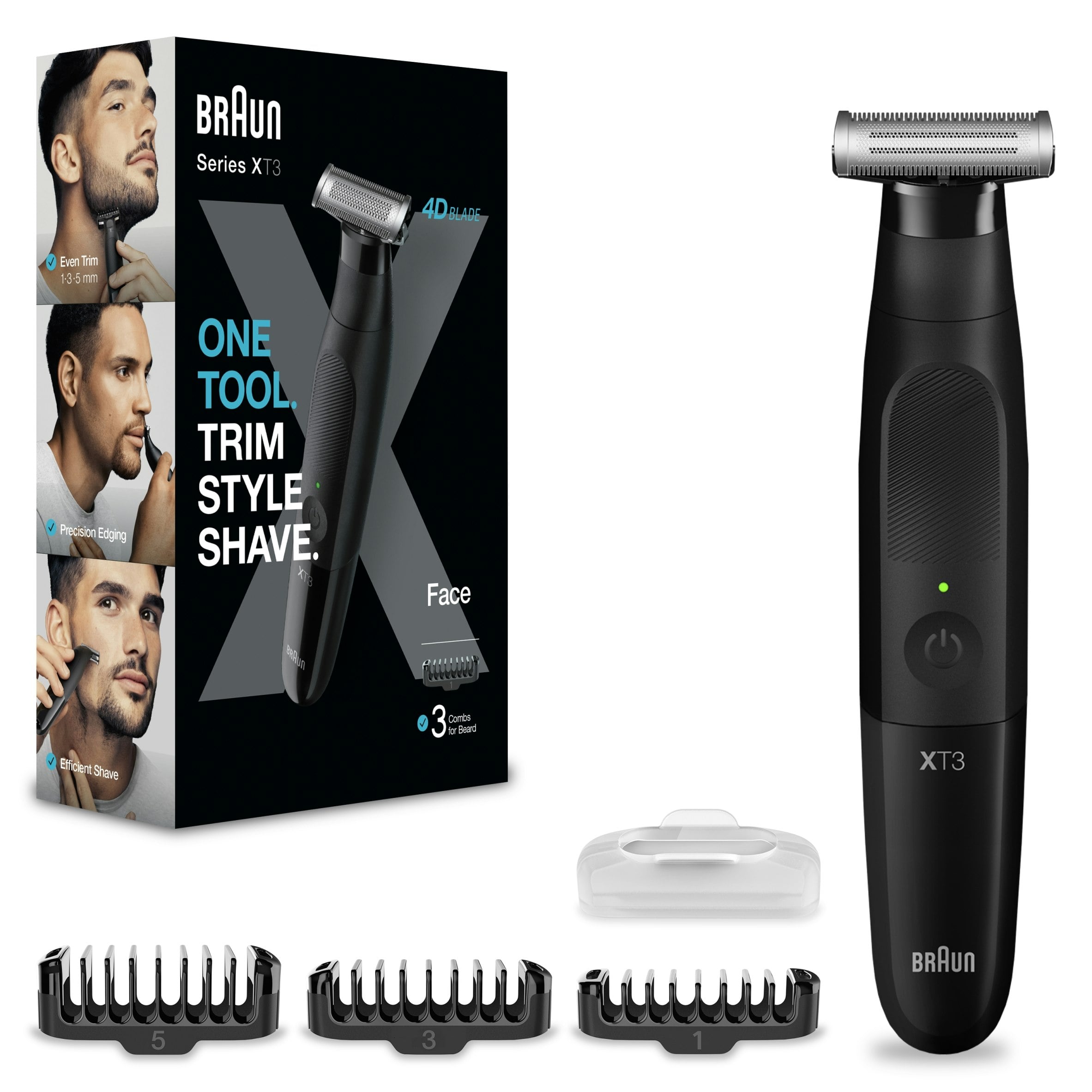 Braun Series X, Beard Trimmer For Facial Hair Removal, Xt3100
