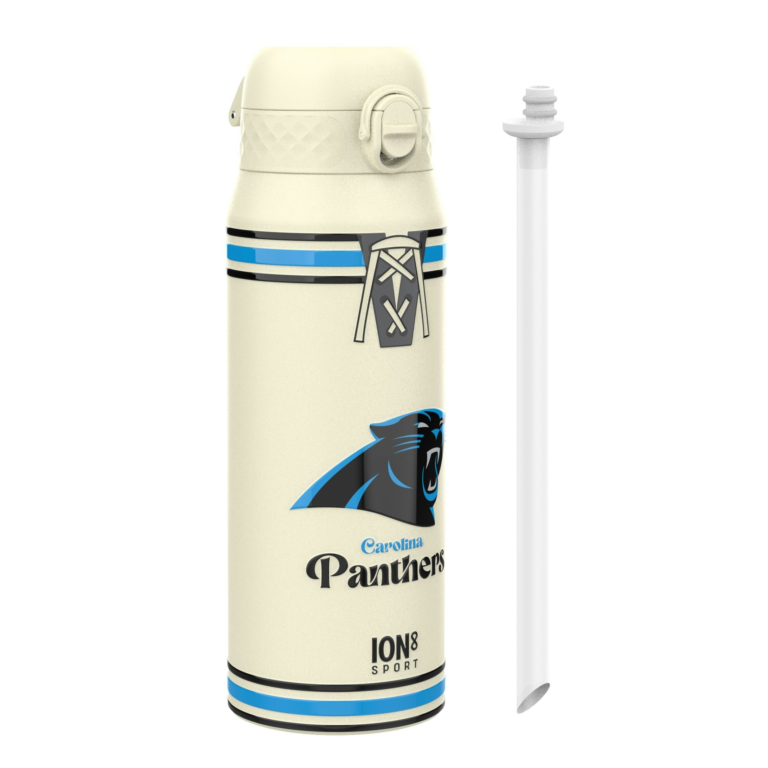 Rackhams Nfl X Ion8 Insulated Steel Water Bottle, Nfl Panthers, 750Ml (24Oz)