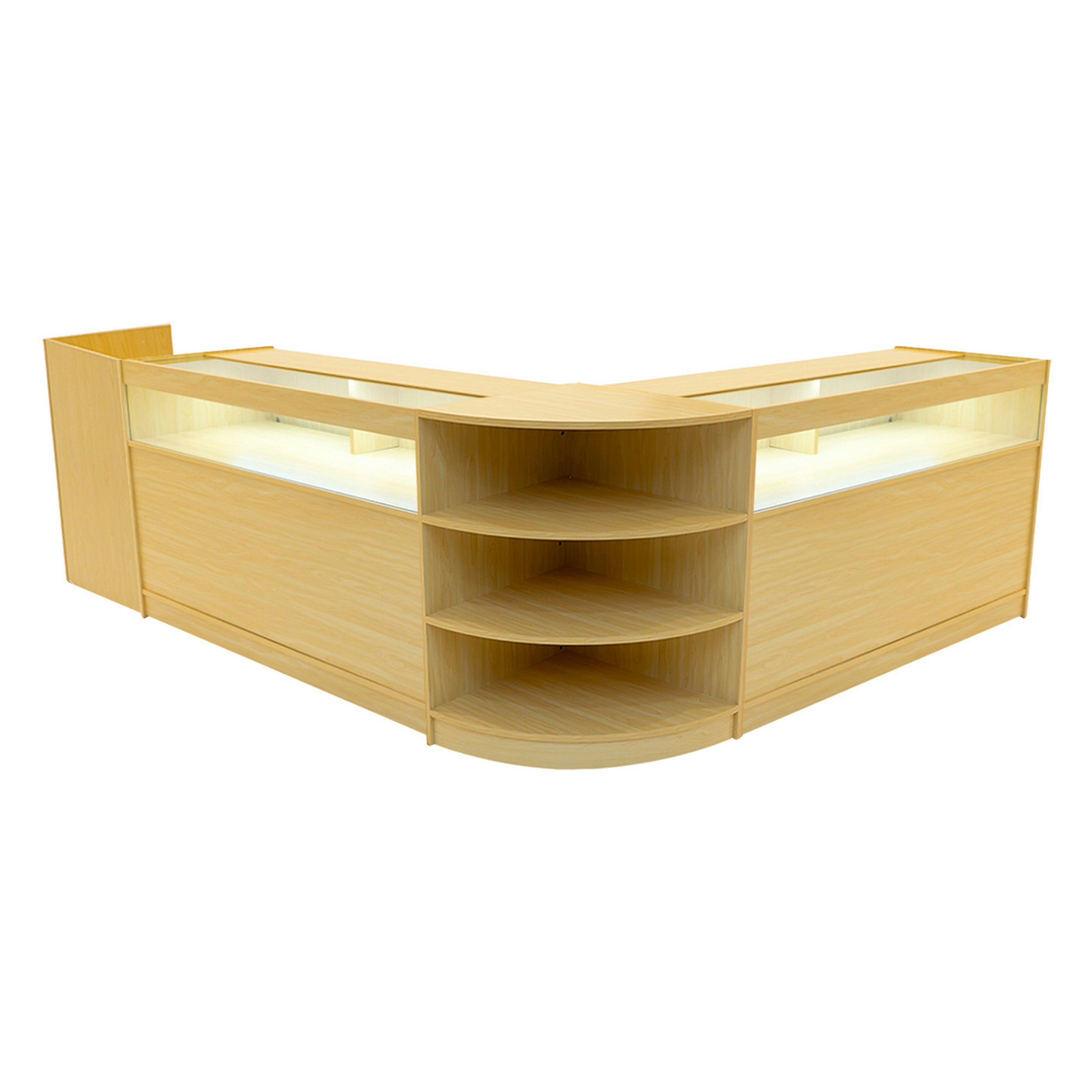 Monstershop White Sagittarius Led Shop Counter Set Lm60, Tb60 & 2 X B1500 - Maple