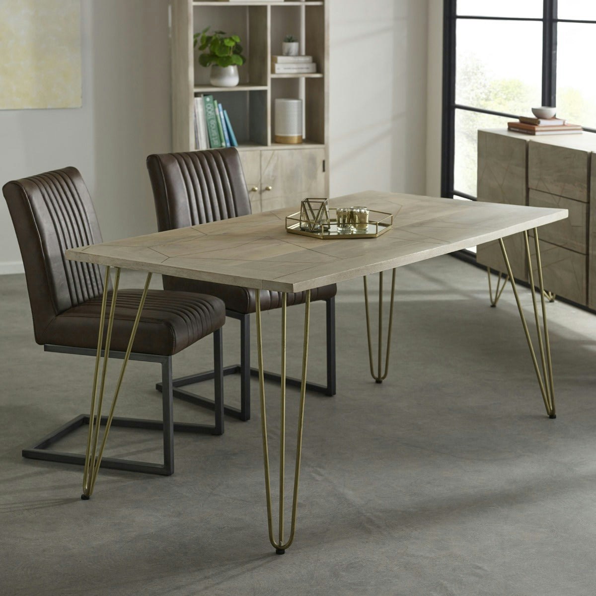 Ih Design Light Rectangular 6 Seater Dining Table Barbuto Mango - Wood - 160Cm X 85Cm X 76Cm (Lxdxh) - Dining Table
