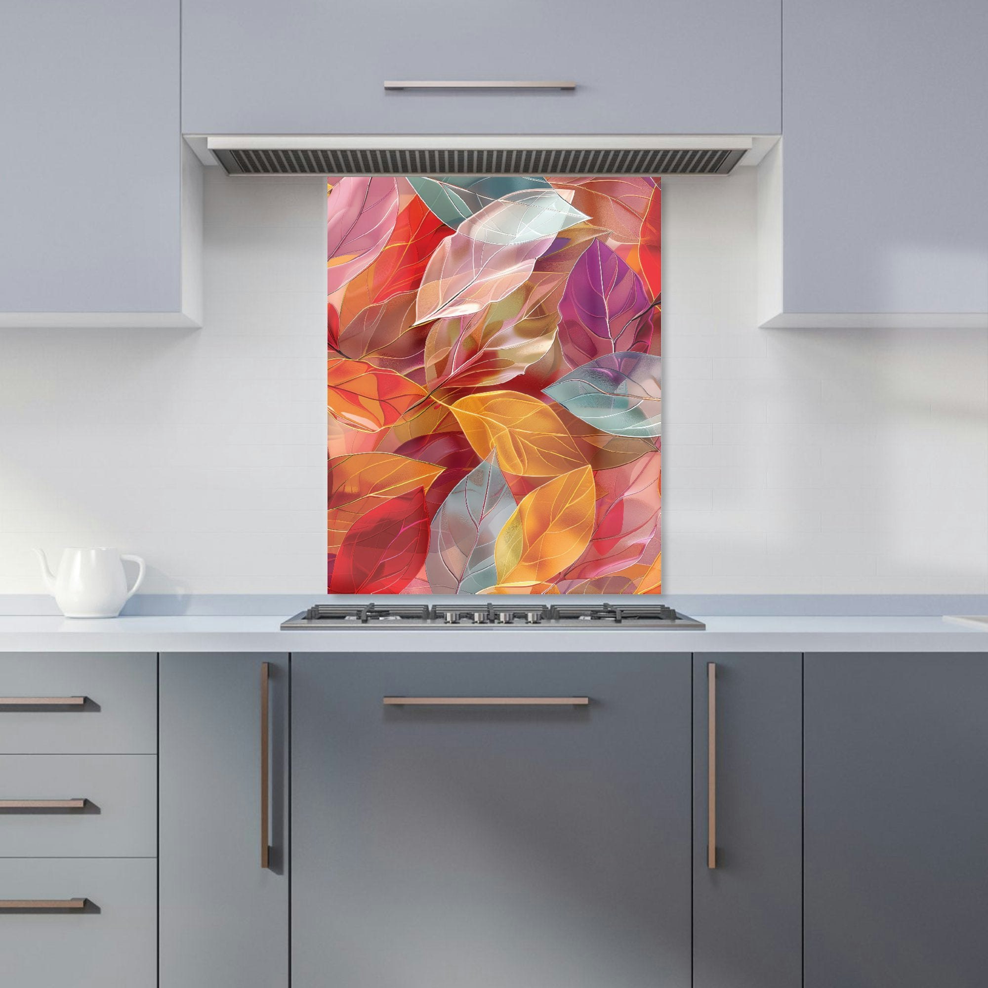 Warren Reed - Designer Kaleidoscope Of Autumn Leaves Kitchen Splashback - W600mm X H750mm