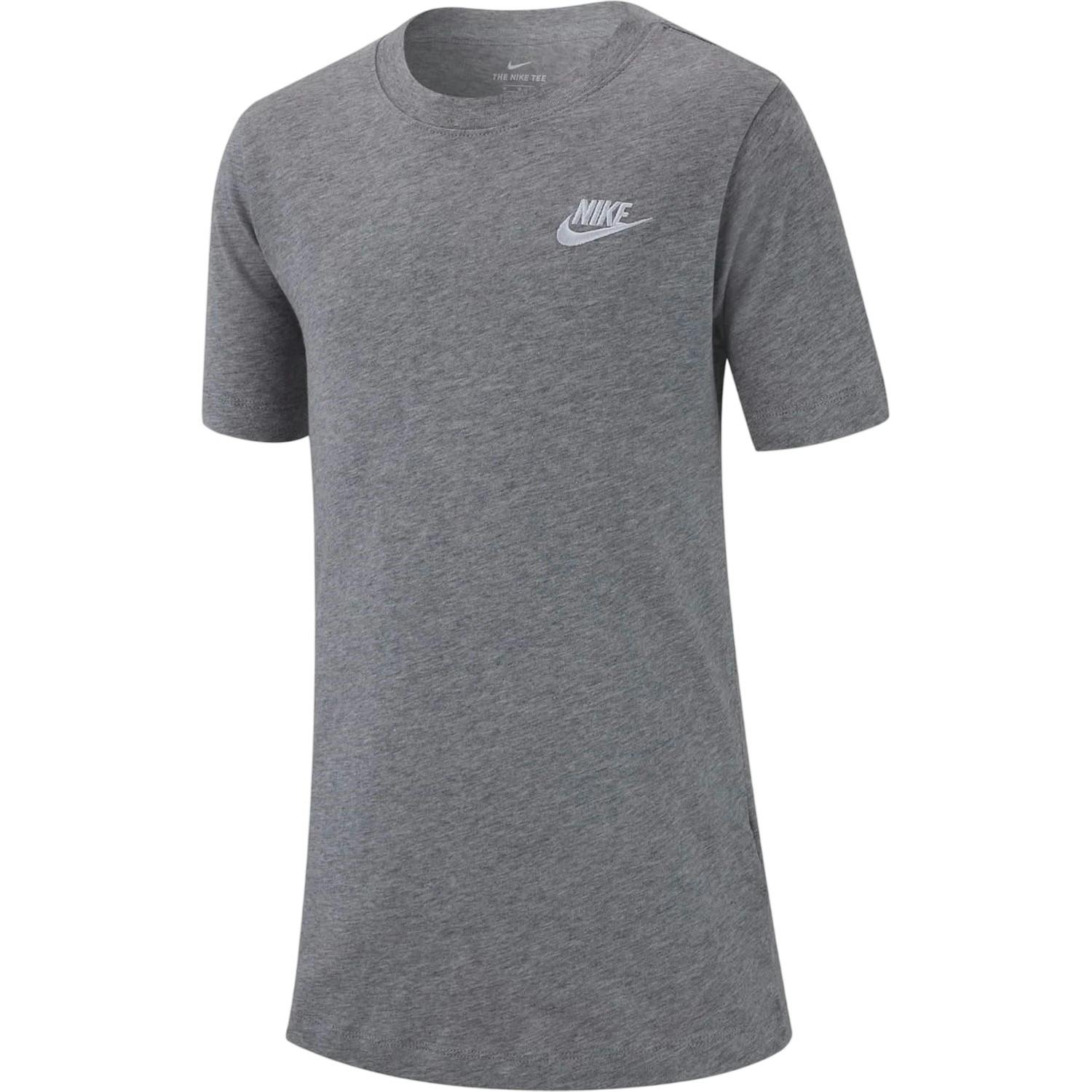 Nike Grey Childrens/Kids Futura Classic Logo Regular T-Shirt - 7-8 Years - 100% Cotton
