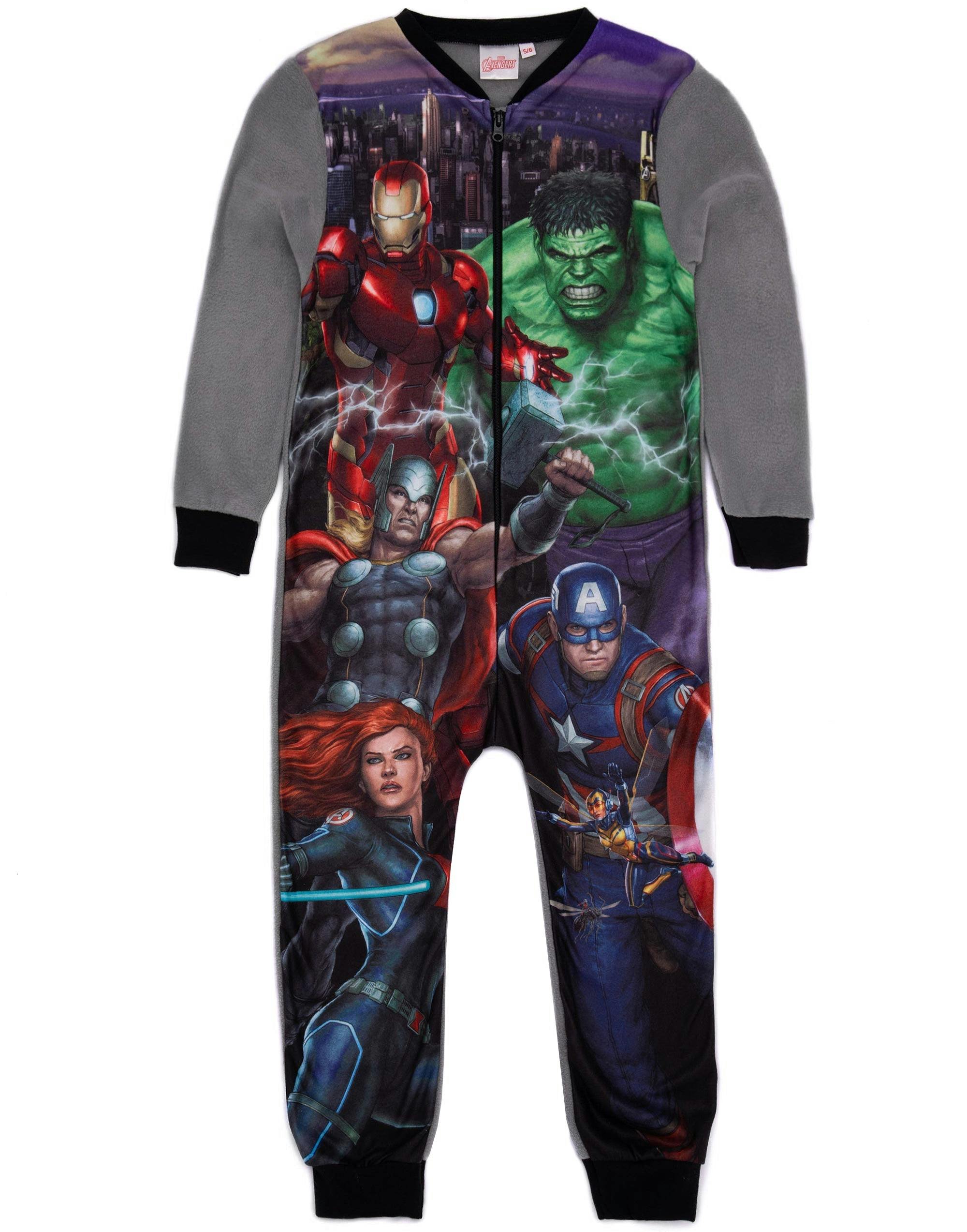 Vanilla Underground Boys Grey Marvel Avengers Onesie - 3-4 Years