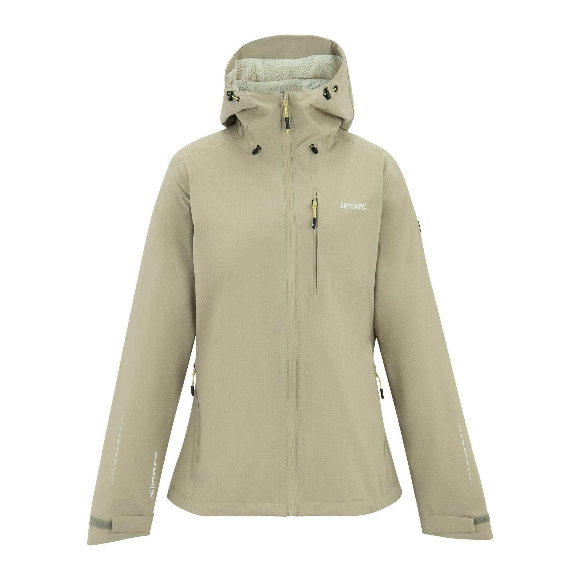 Regatta Women's Oklarna Waterproof Jacket - Parchment - 14 Uk - Parchment - 61% Polyester/39% Recycled Polyester