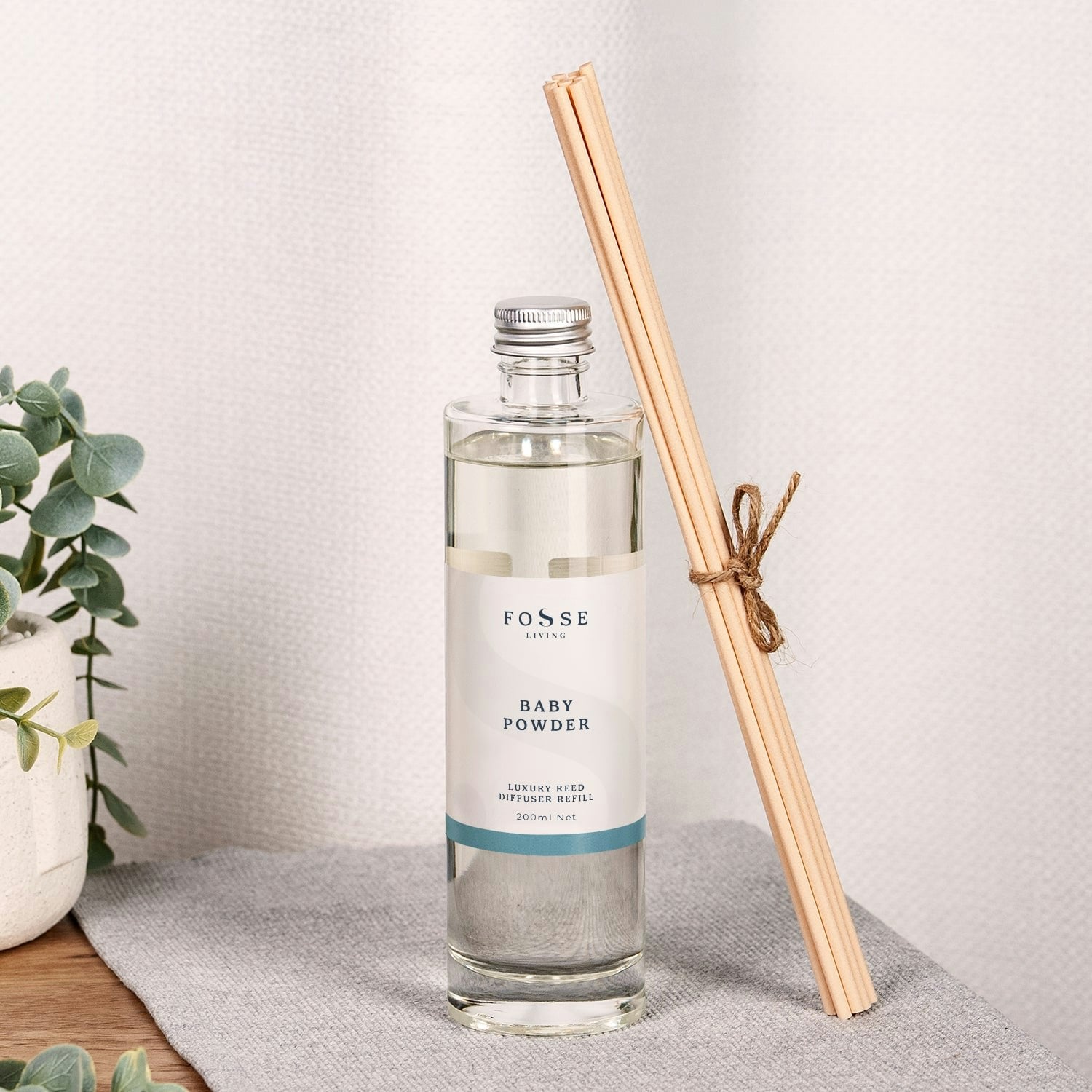 Rackhams Orange Baby Powder Reed Diffuser Refill 200Ml - 200Ml Refill + 10 Reeds