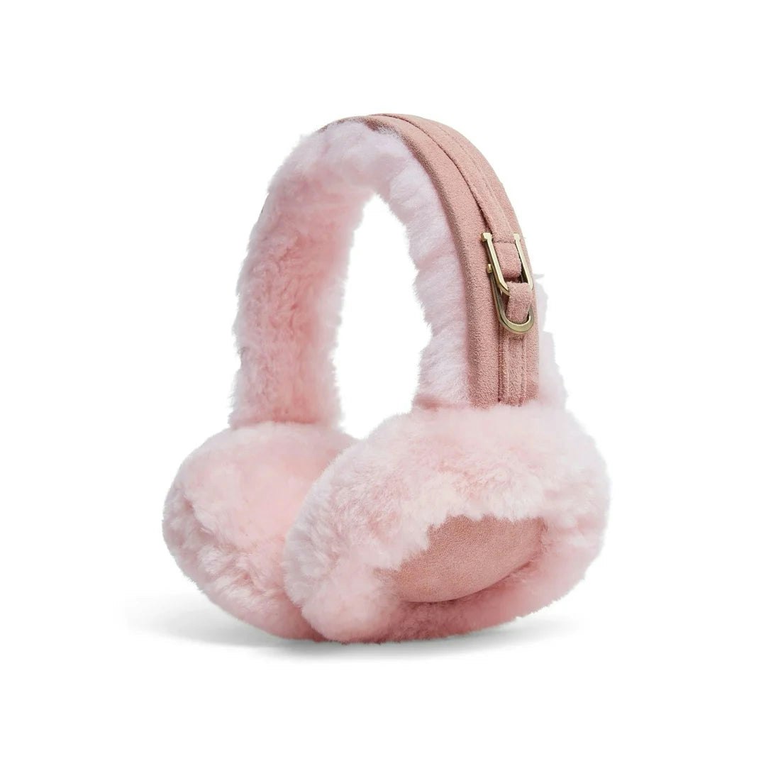 Infinity Leather Women's Pink Leather Company Sheepskin Shearling Winter Ear Muffs