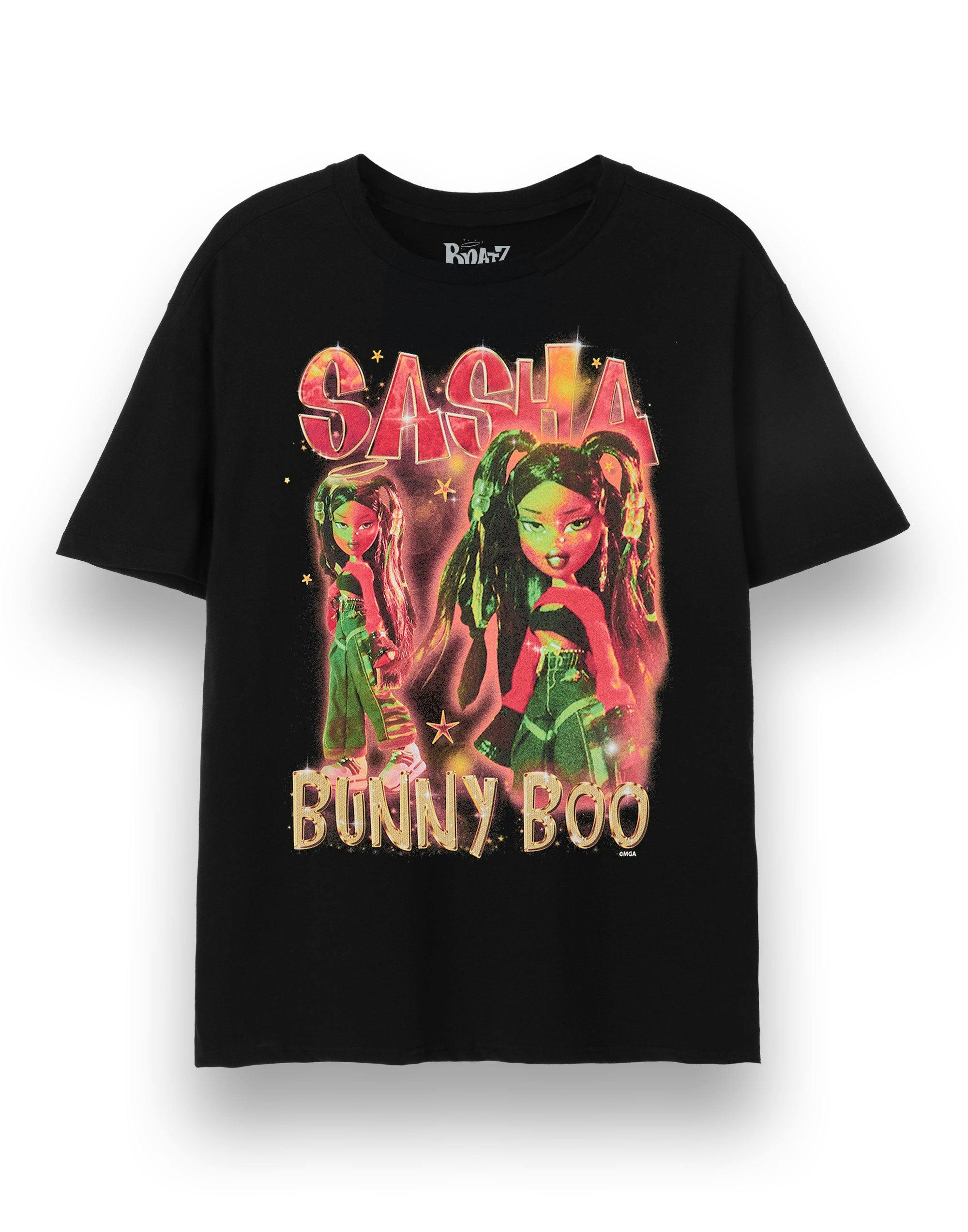 Vanilla Underground Women's Black Bratz Sasha Short Sleeved T-Shirt - XXX-Large