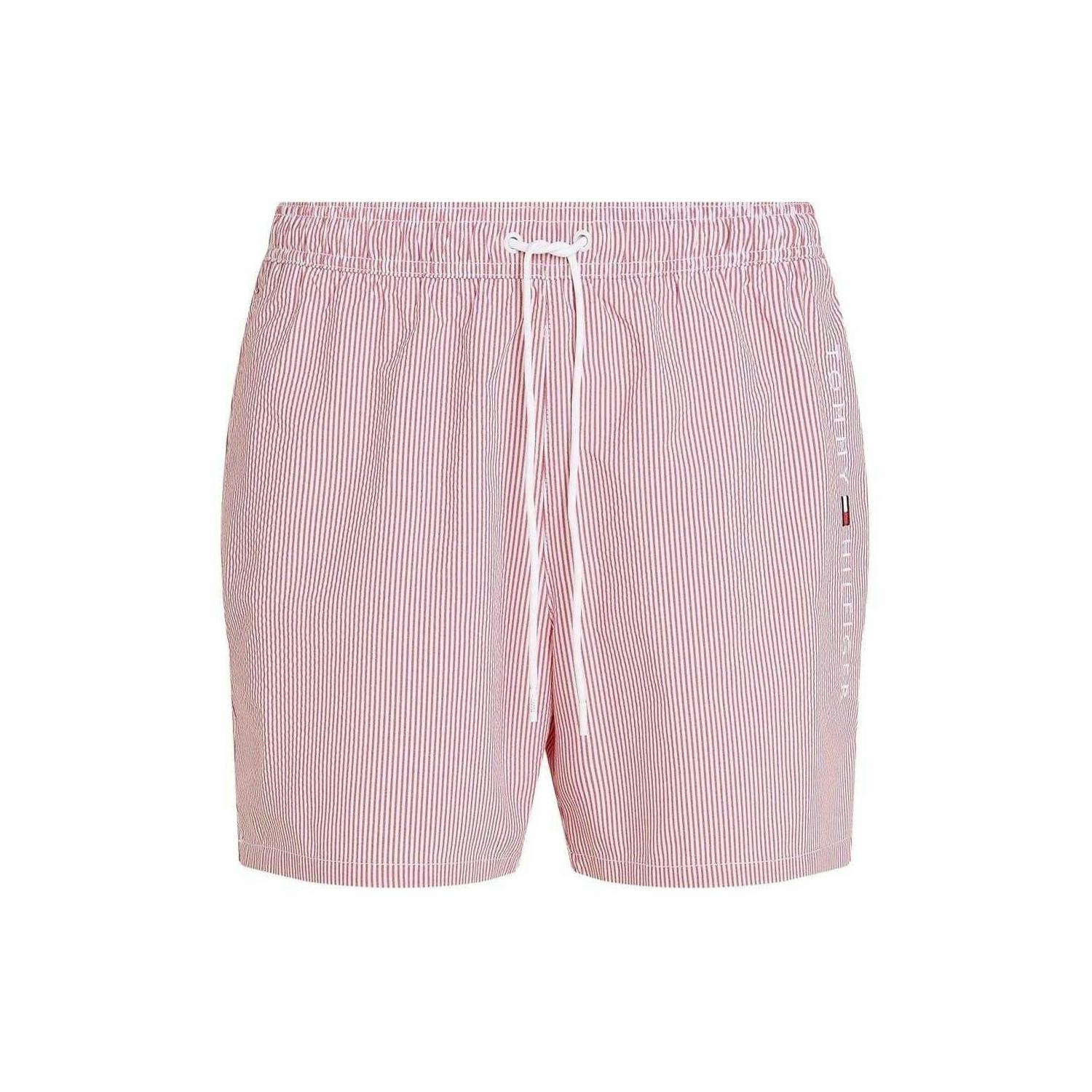 Tommy Hilfiger Men's White/Red Swim Shorts - Xl - 100% Mixed
