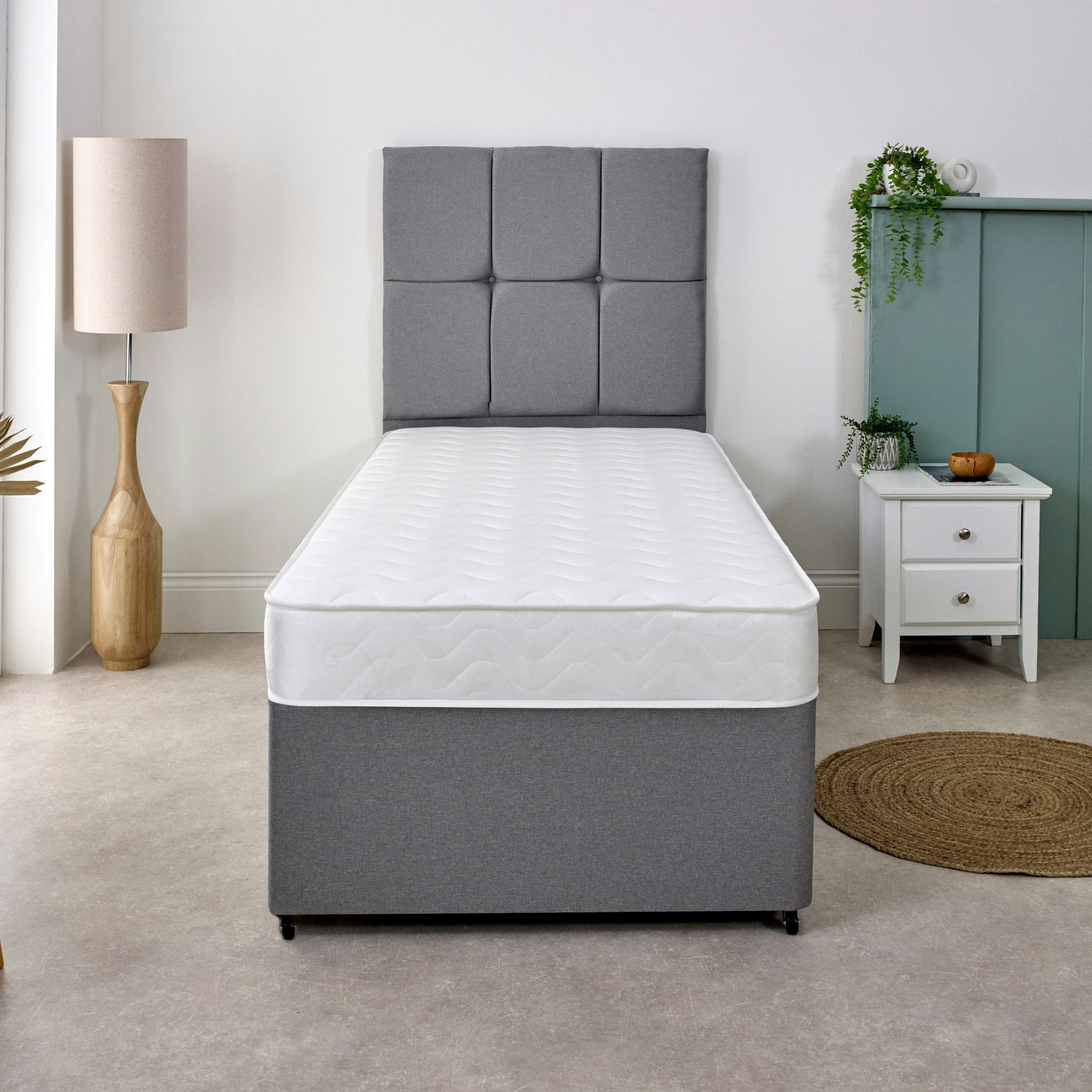 Extreme Comfort White Hybrid Memory Foam & Coil Spring Mattress - Soft/Medium Comfort, Cooltouch+ - 1 - 2Ft6 Shorty Small Single Mattress (75Cm X 175Cm)
