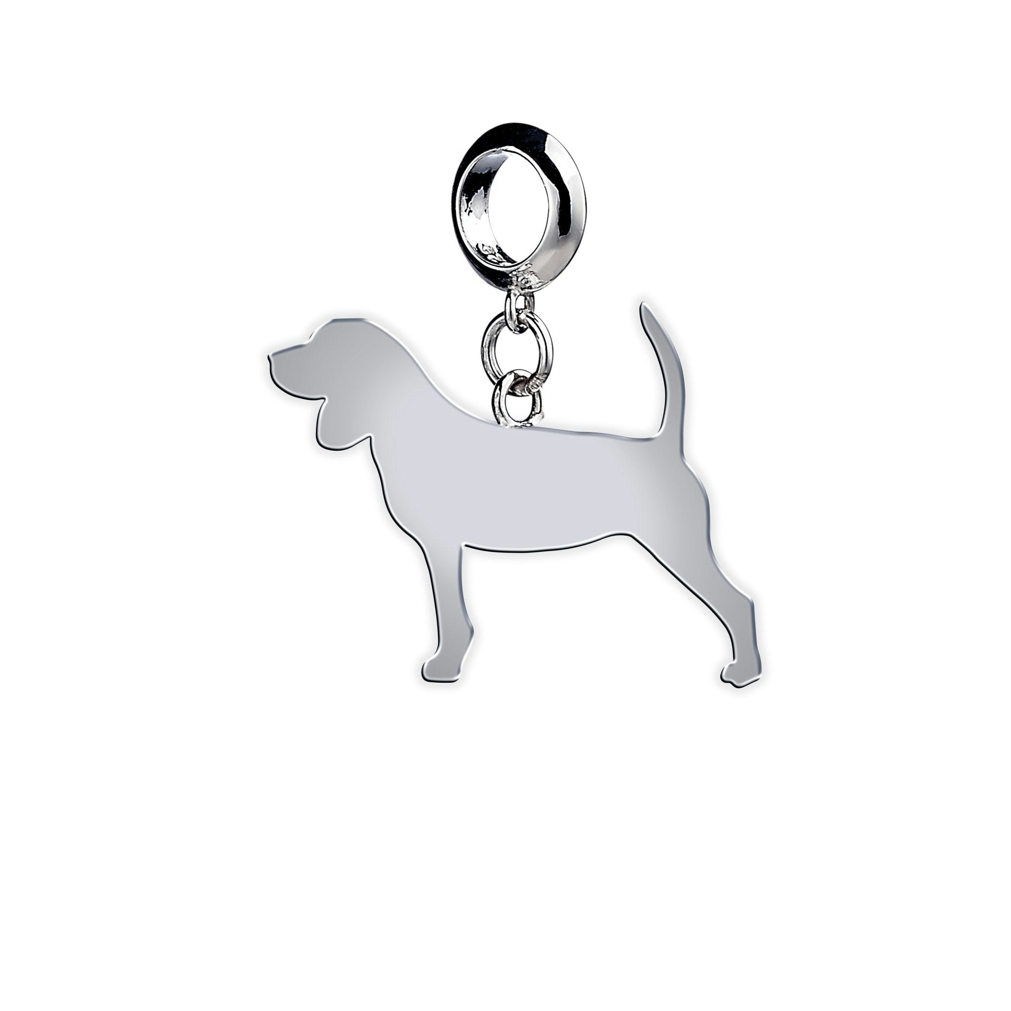 Mylee London Silver Beagle Silhouette Charm - No - Slider Charm