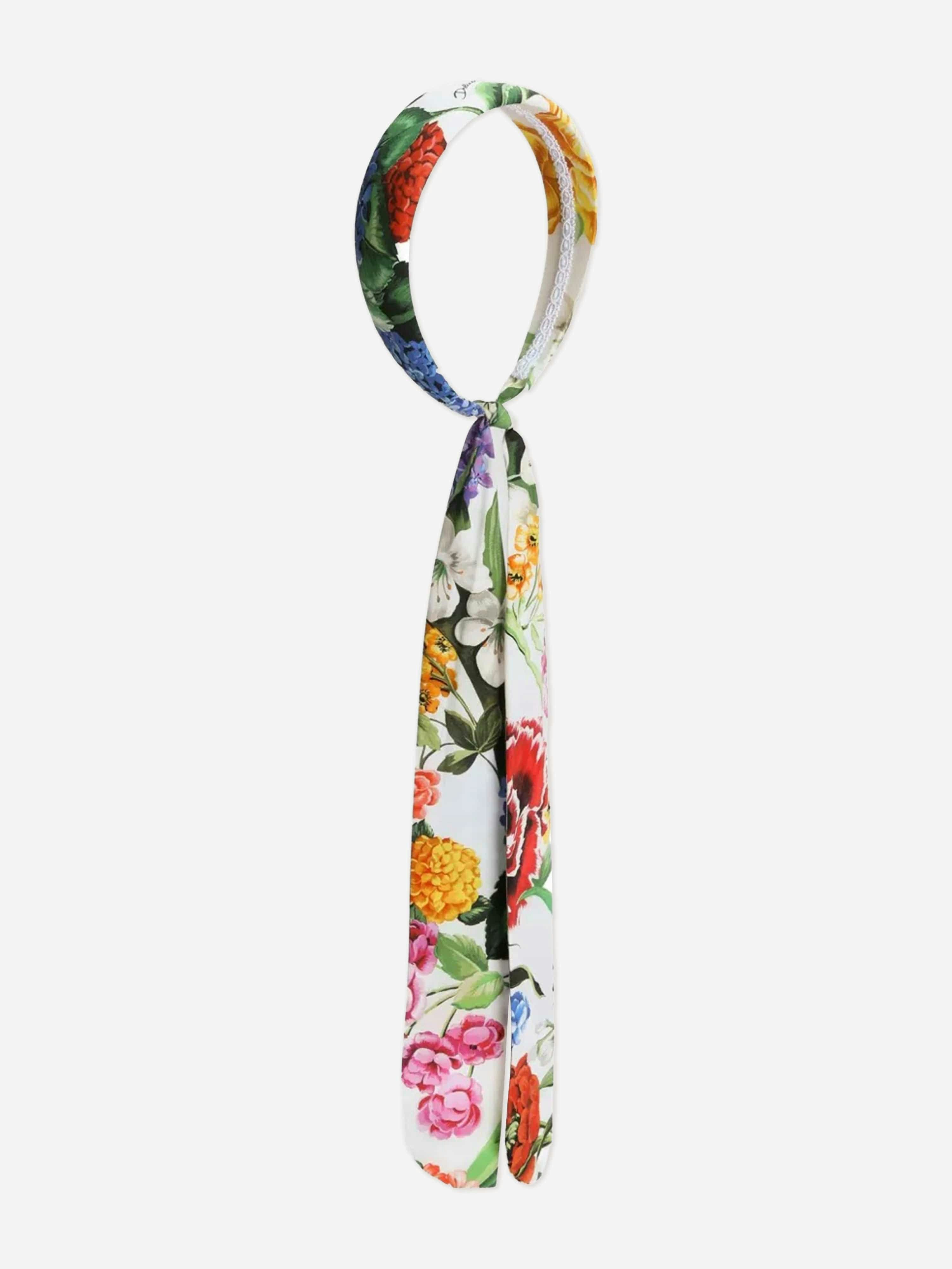 Dolce & Gabbana Kids Girls Dolce & Gabbana Floral Print Headband In Multicolour - Multicoloured - One Size