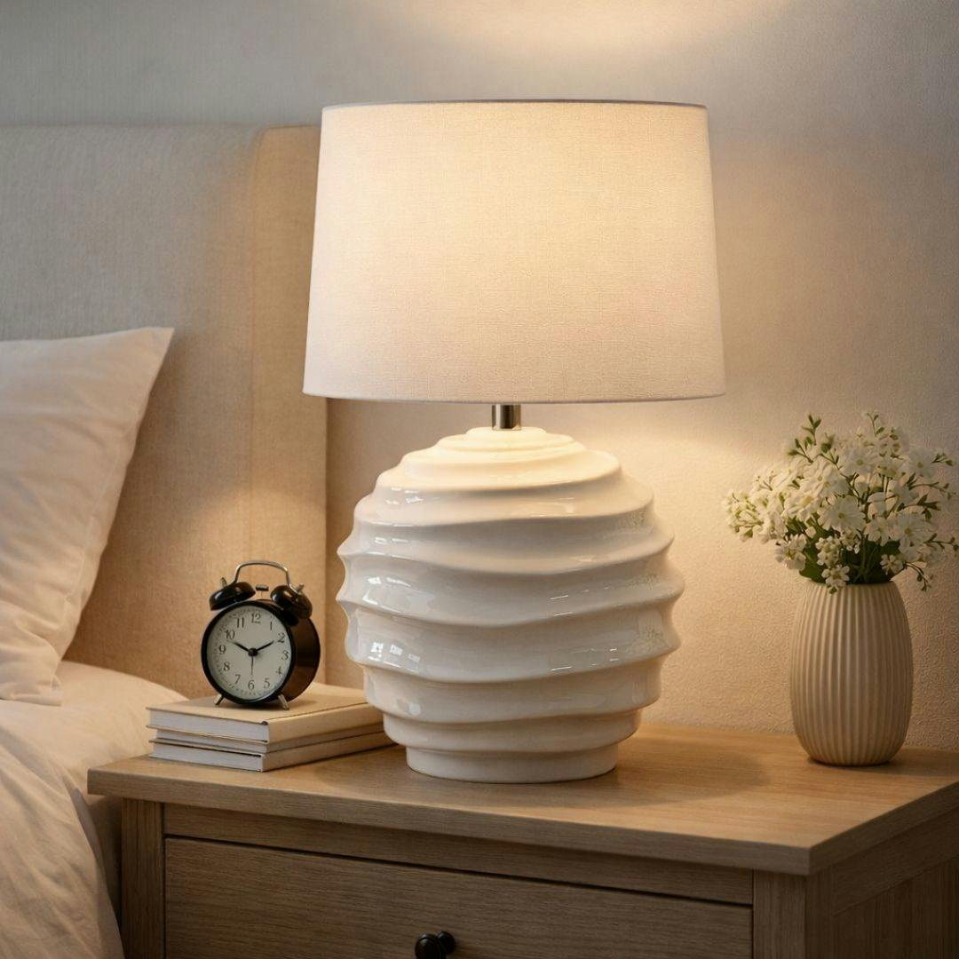 Rackhams White Mackenzie Ceramic Table Lamp