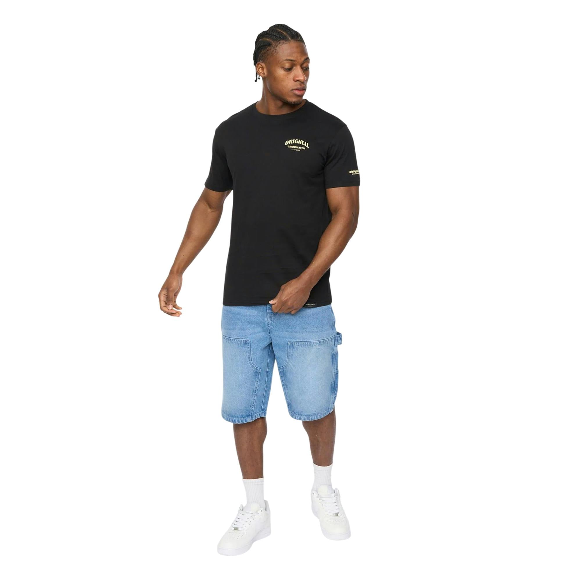 Crosshatch Men's Black Labstock T-Shirt - Xxl - 100% Cotton