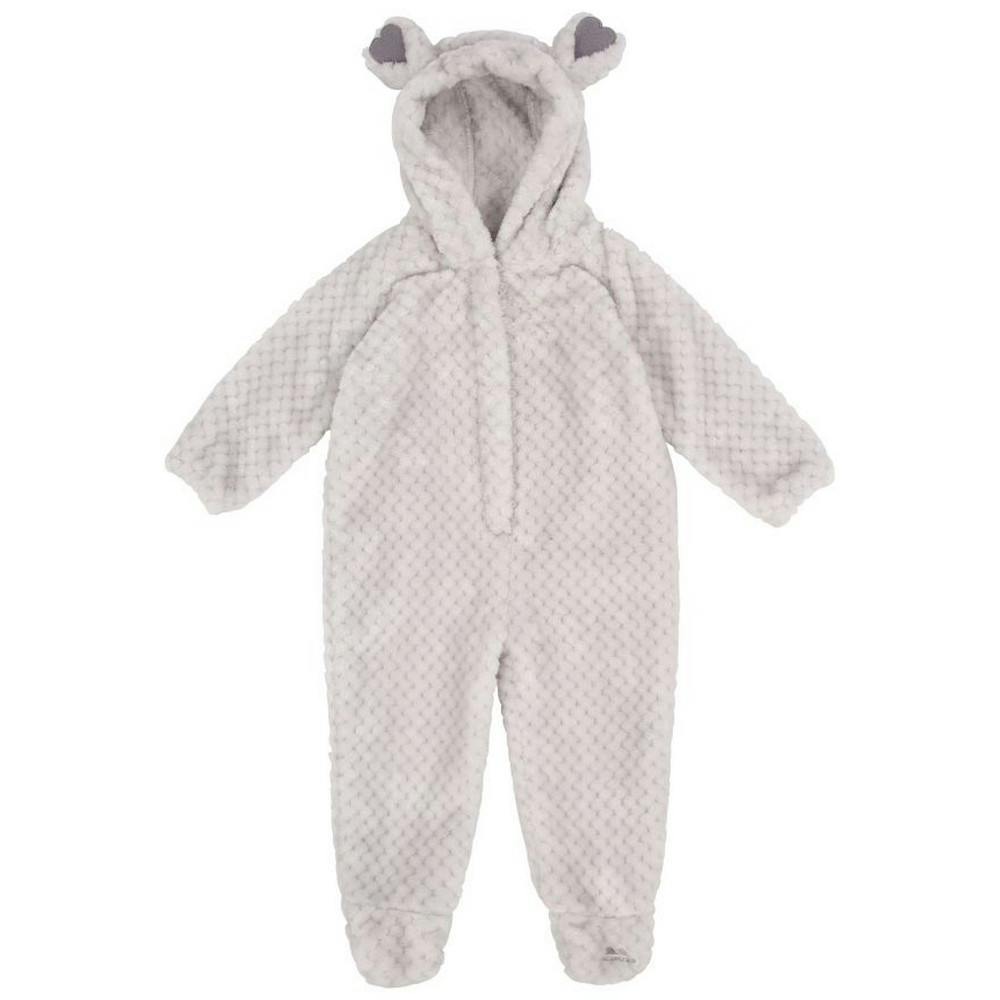 Trespass Grey Baby Loveable Babysuit - Pale - 9-12 Months - Pale - 100% Polyester