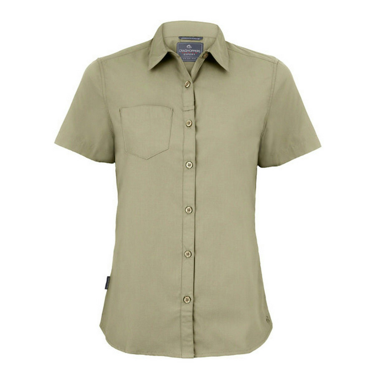Craghoppers Women's Expert Kiwi Short-Sleeved Shirt - Pebble - Pebble Size 18 Uk
