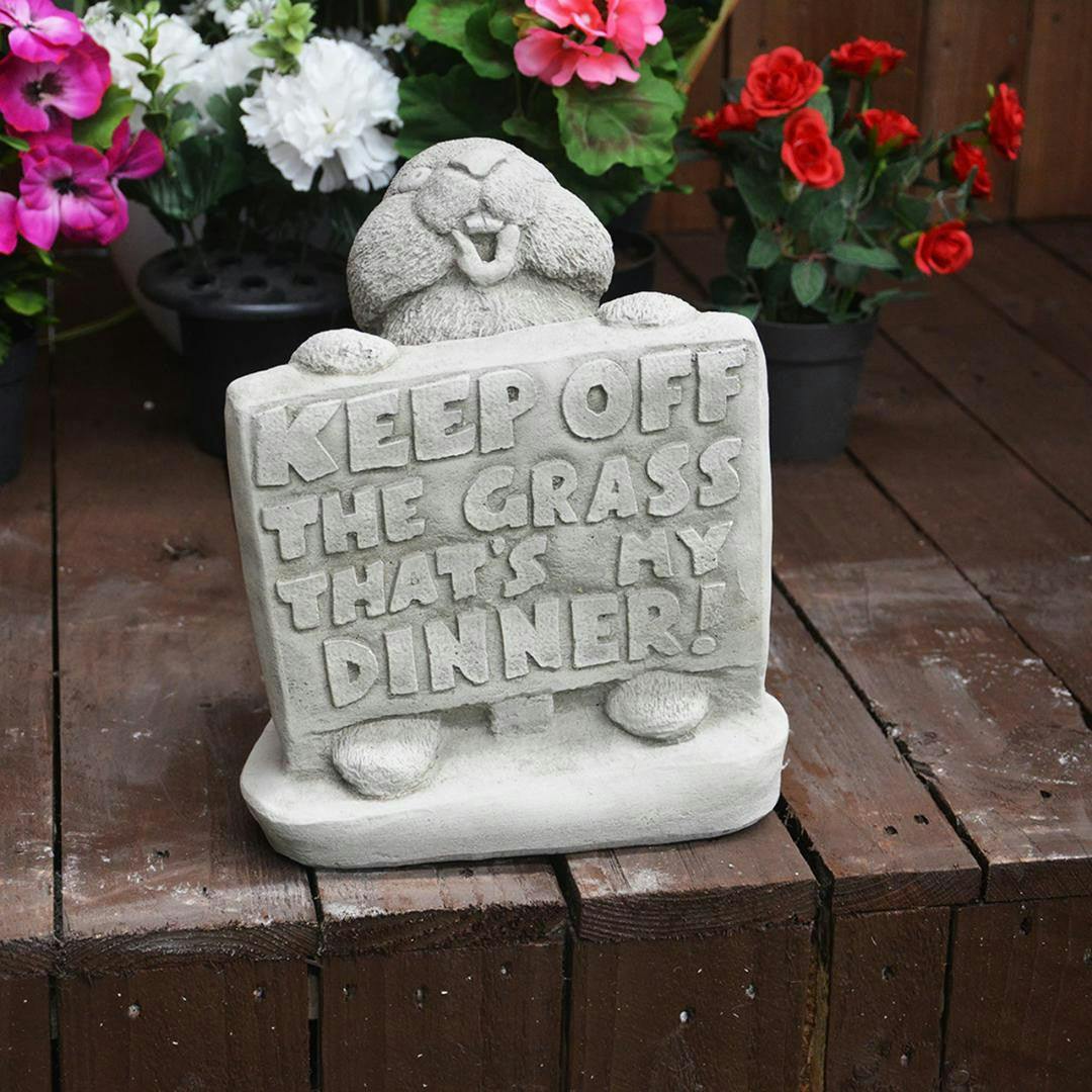 Osn Keep Off The Grass' Bunny Garden Ornament