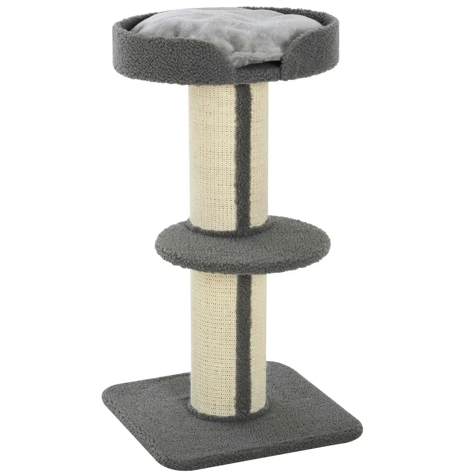 B&Q -  91Cm Scratching Posts Cat Tree Activity Centre For Indoor Cats Grey - Image 8