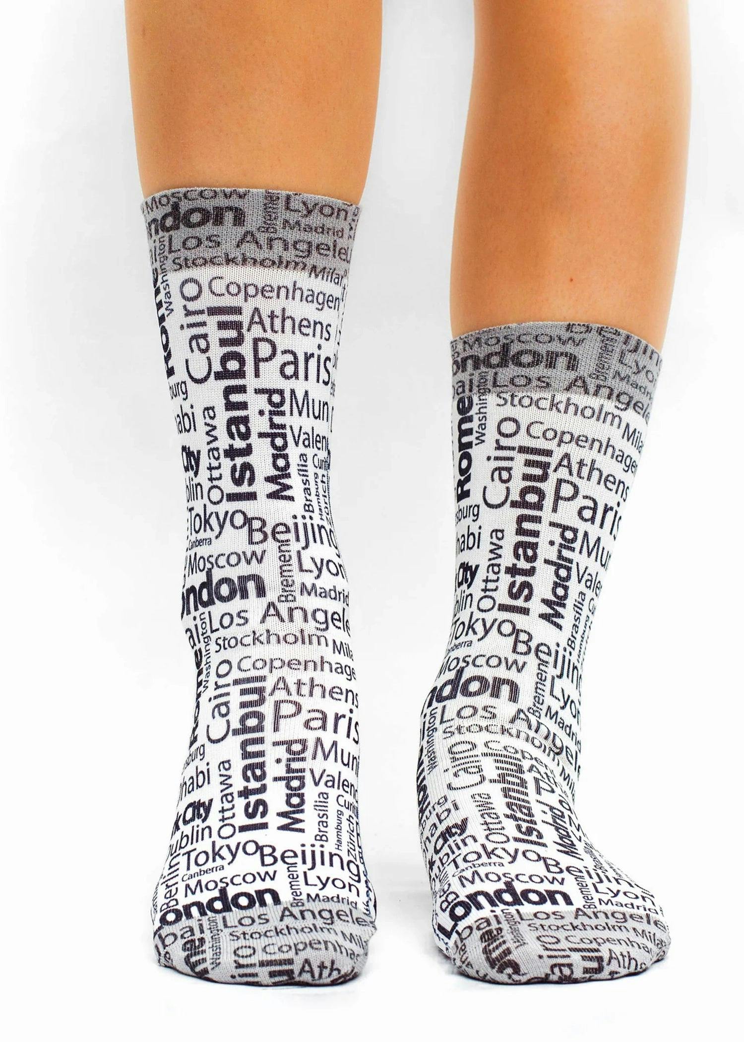 Jemsox Women's Fav Cities Novelty Gift Socks