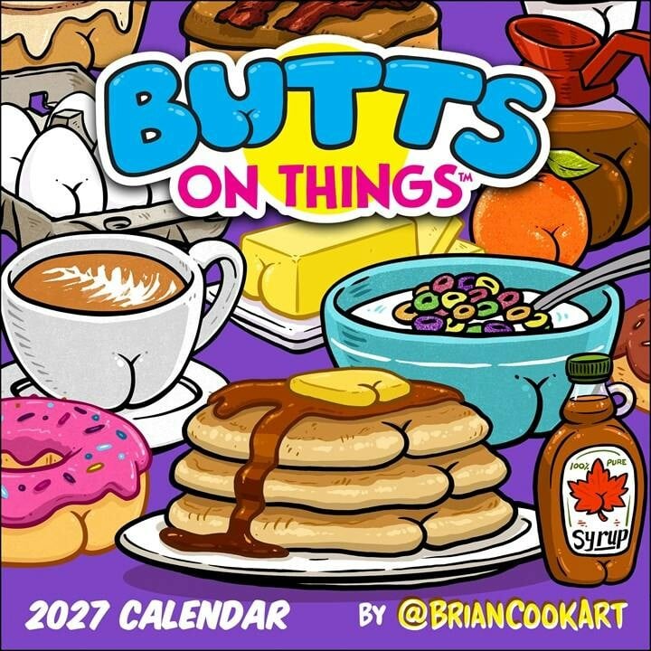 Butts On Things Calendar 2027, Wall Calendars, Month To View, Humour, Gift - Image 7