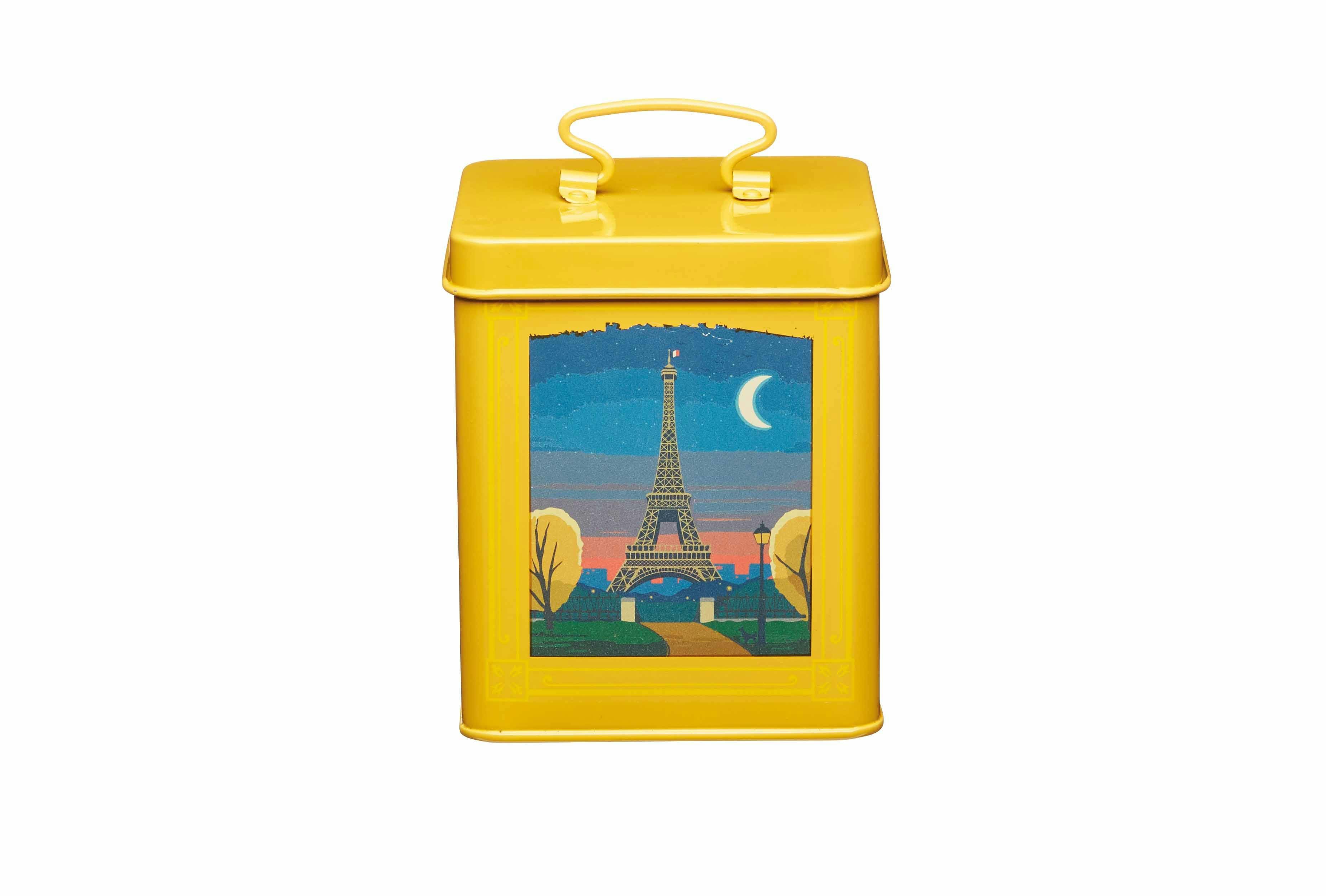 Rackhams Yellow World Of Flavours Printed Carbon Steel Storage Tin - Carbon Steel - Food Storage