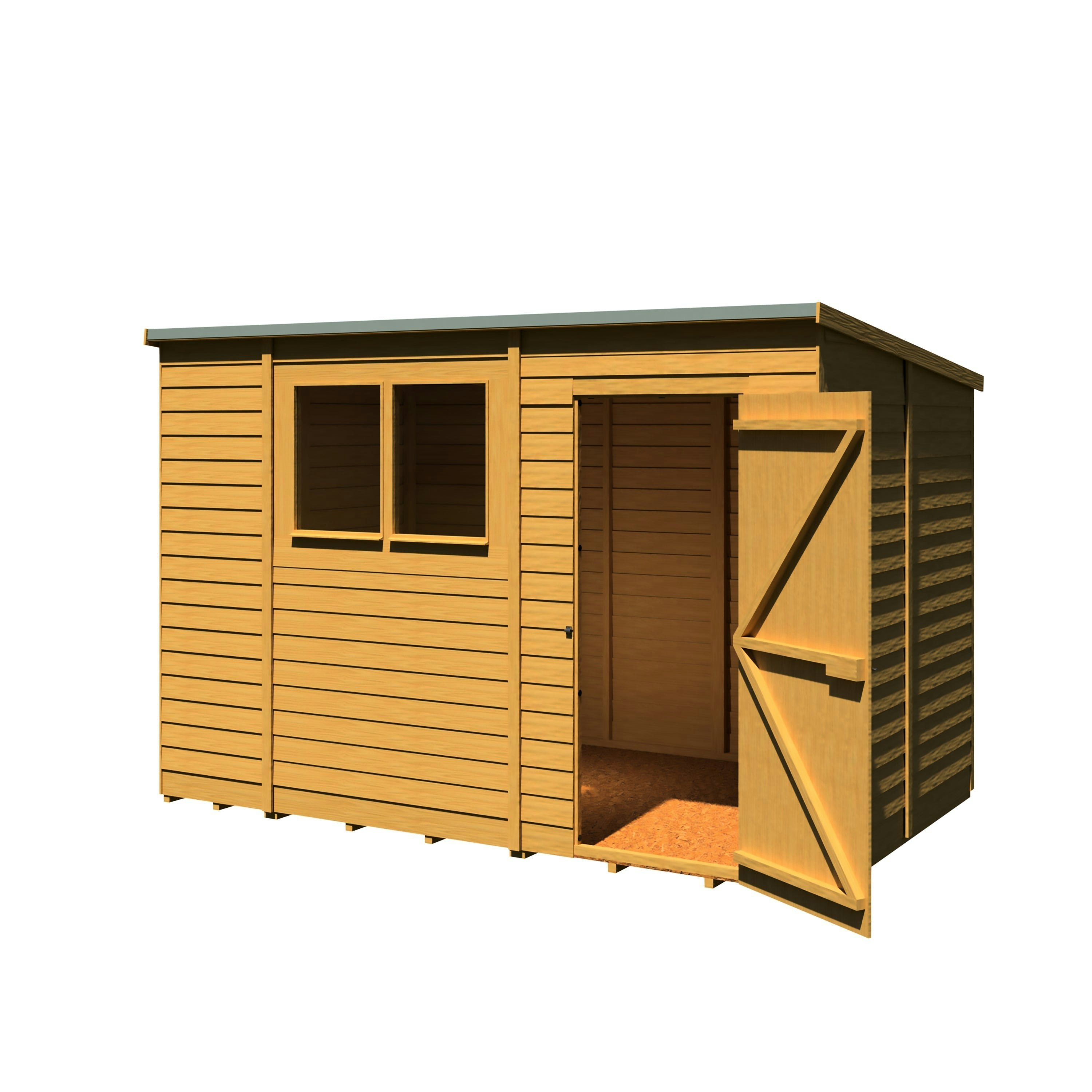 Rackhams Green Overlap Pent 10X6 Storage Shed