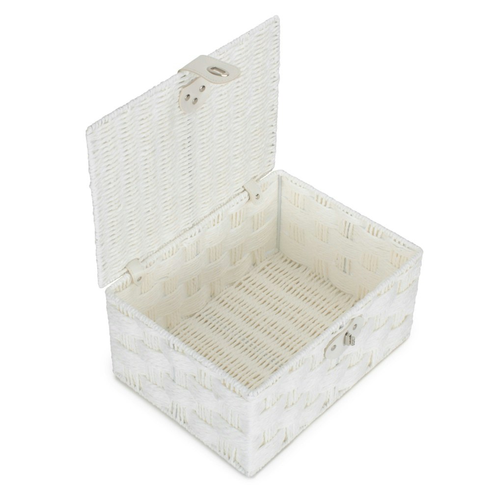 Rackhams White Twisted Paper Rope Storage Basket - Medium