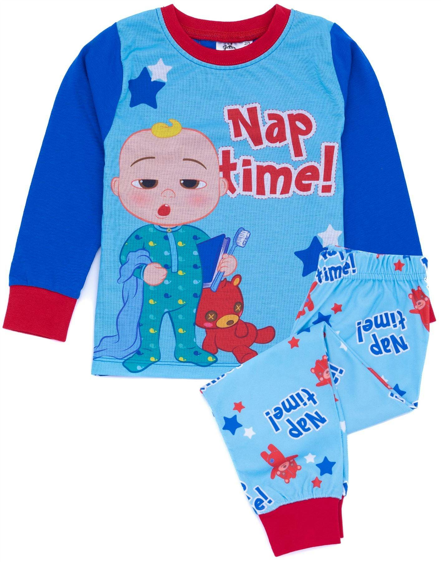 Vanilla Underground Boys Blue Cocomelon Long Sleeve Long Leg Pyjama Set - 12-18 Months