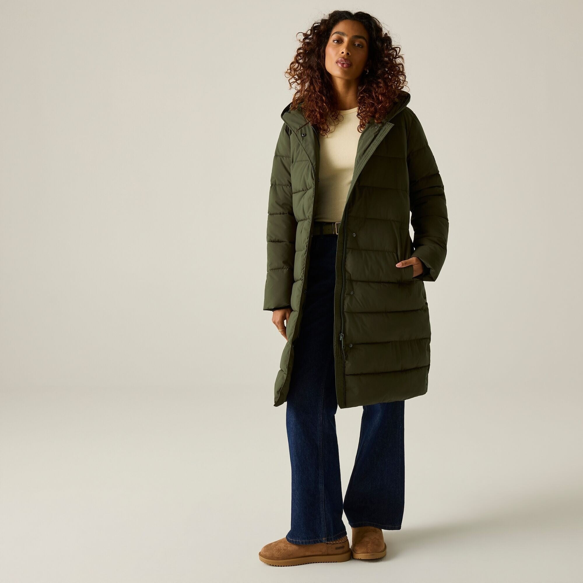 Regatta Women's Dark / Nehiala Quilted Jacket - Khaki - 20 Uk - Khaki - 70% Polyester/30% Recycled Polyester