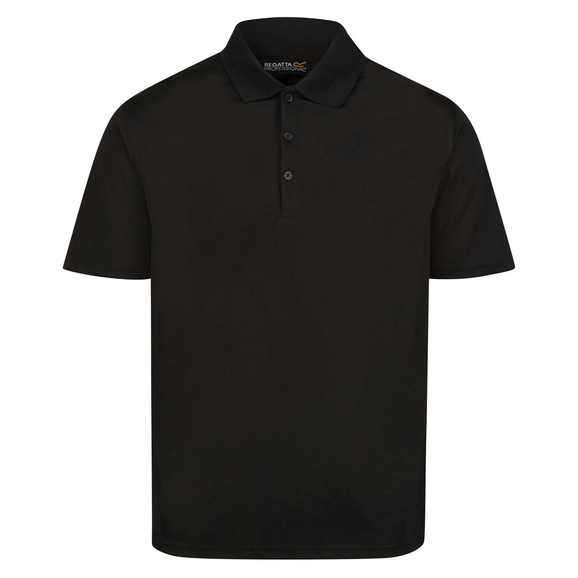Regatta Men's Black Professional Moisture Wicking Polo Shirt - 3XL - 100% Polyester