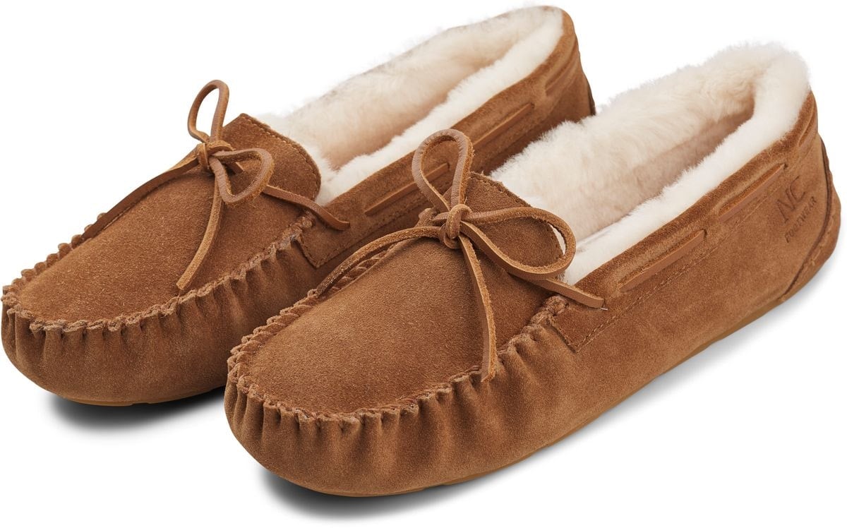 Natures Collection Black/Brown Sailor Slipper - Chestnut - 36