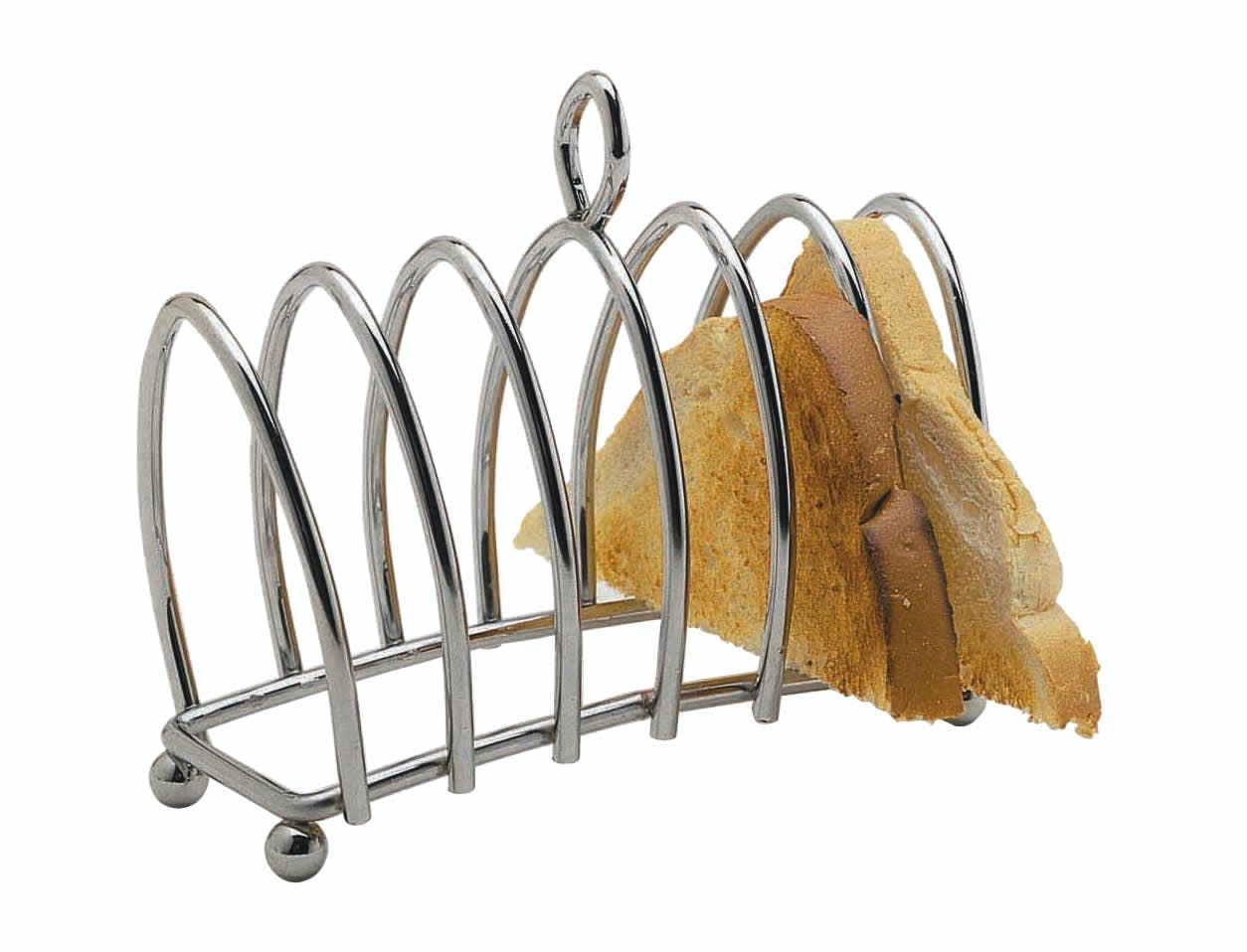 Rackhams Silver Chrome Plated Six Slice Toast Rack - Chrome-Plated Metal - Toast Rack