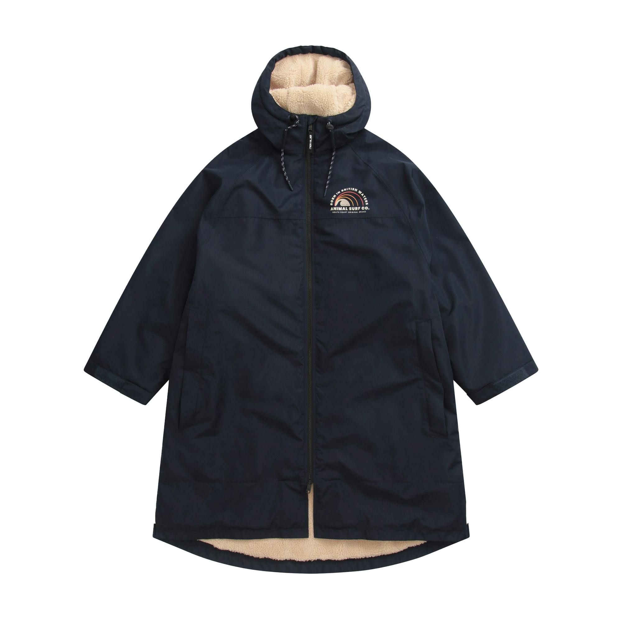 Animal Men's Dark/Blue Hazey Waterproof Recycled Beach Parka - M - 100% Recycled Polyester