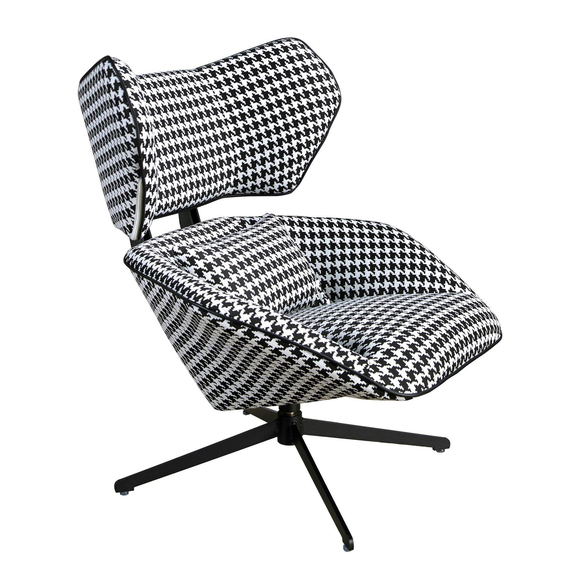 Angel Cerdá Black/White And Fabric Swivel Armchair 5142 - Modern - Yes - No
