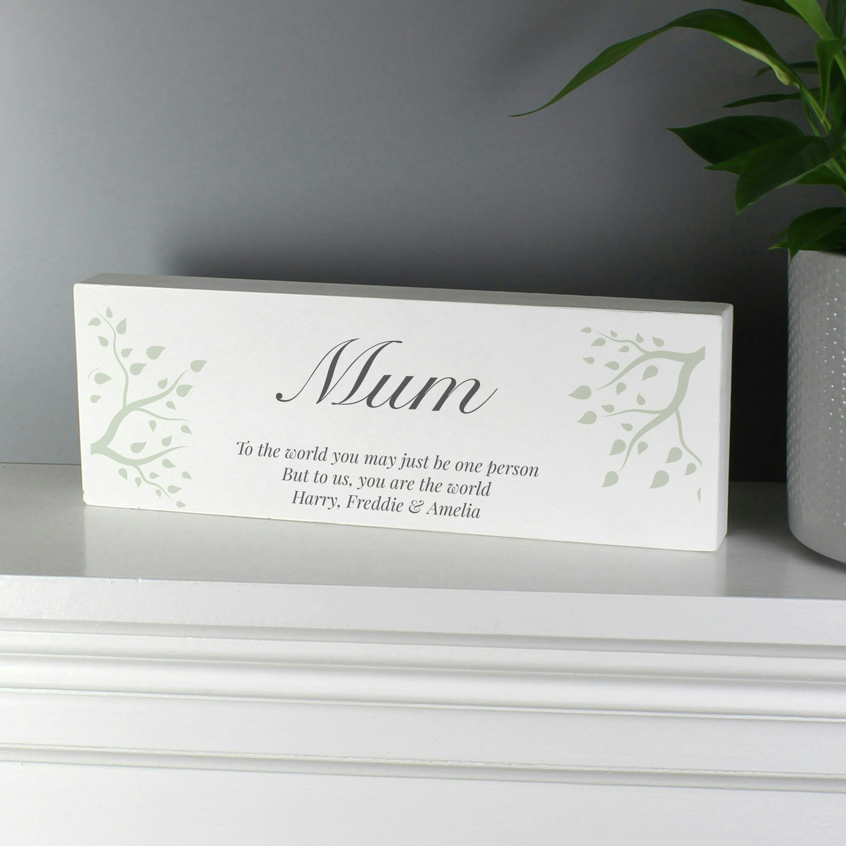 Personalised Memento Company Personalised Branches Wooden Mantel Decoration