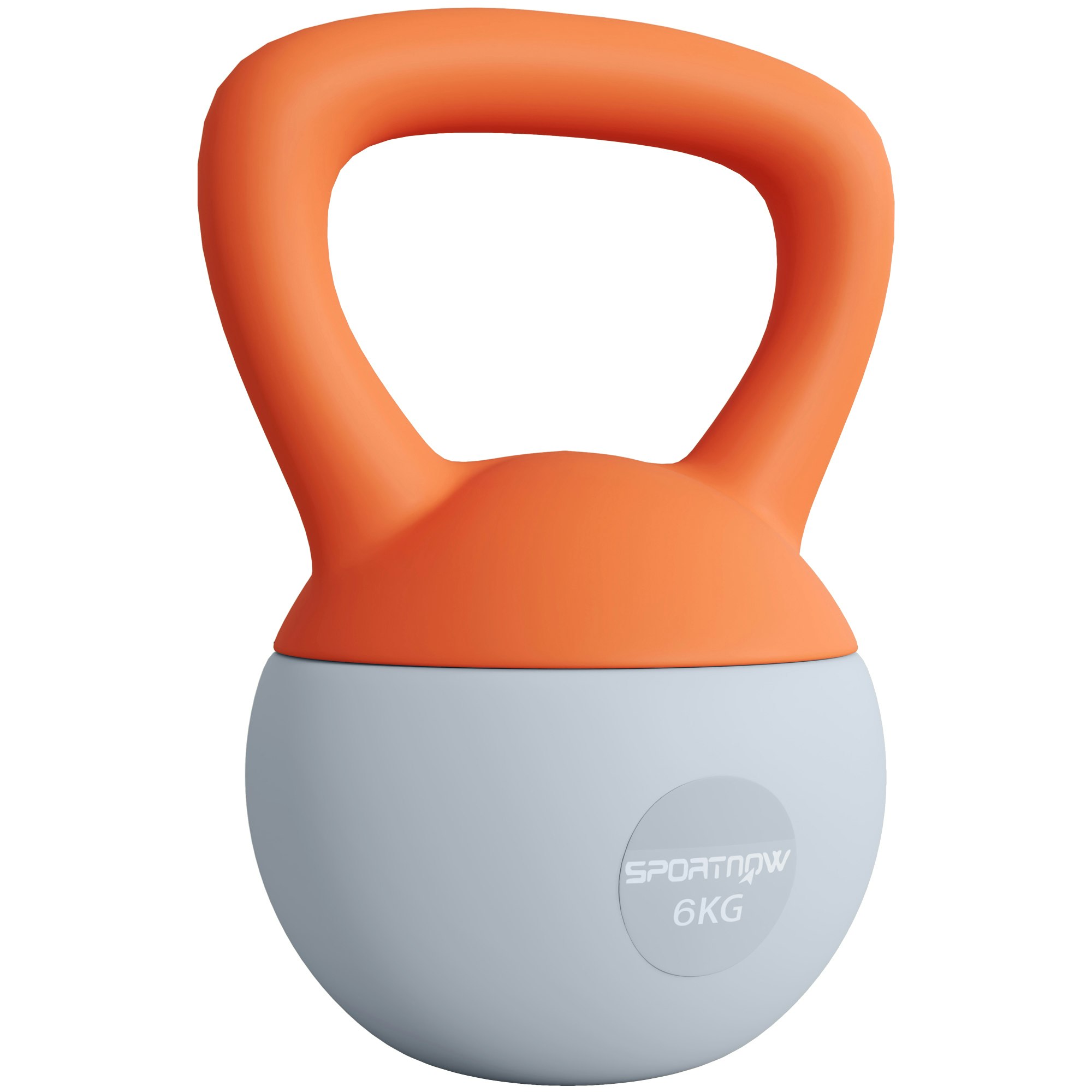 Sportnow Orange/Grey 6Kg Kettlebell With Soft Body And Non-Slip Handle, And - Size 19
