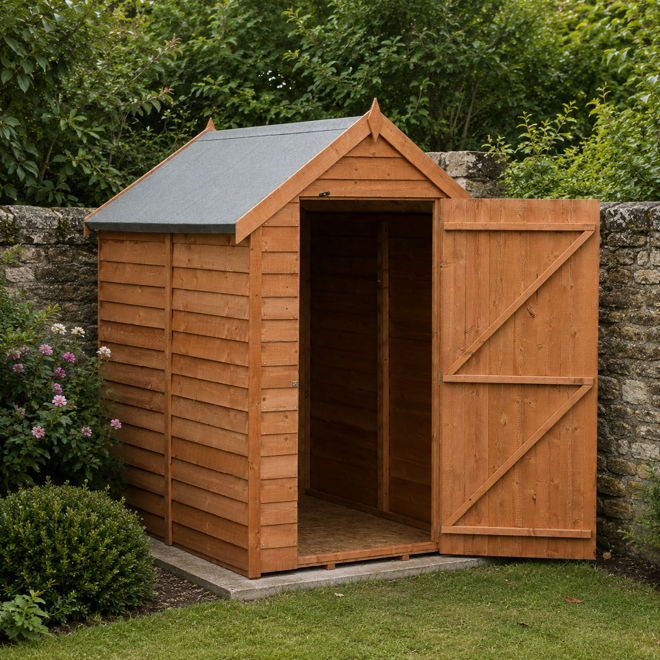 Rackhams Green Overlap 6X4 Economy Storage Shed