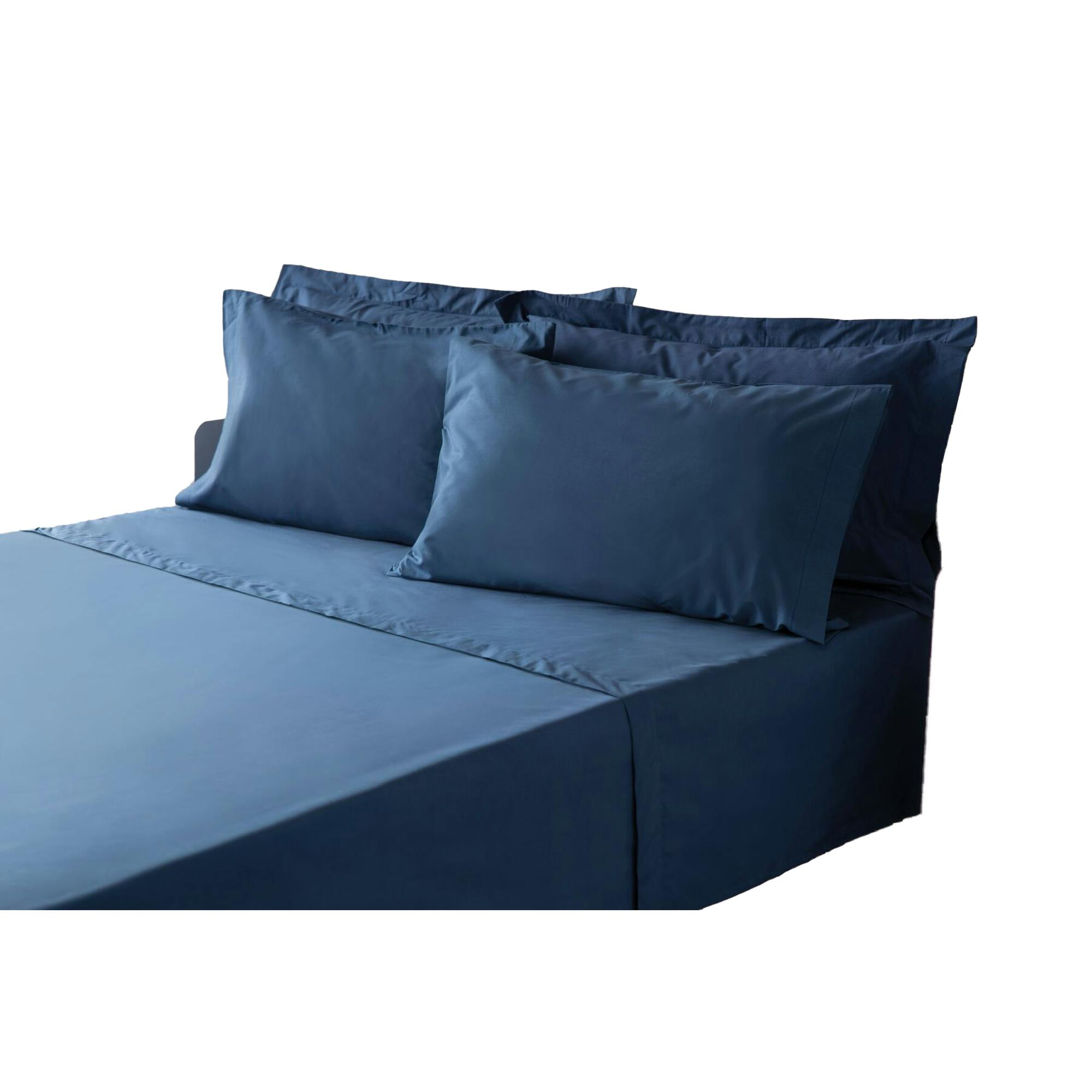 Belledorm Polycotton Extra Deep Fitted Sheet - Navy - Navy - Superking - 50% Cotton/50% Polyester