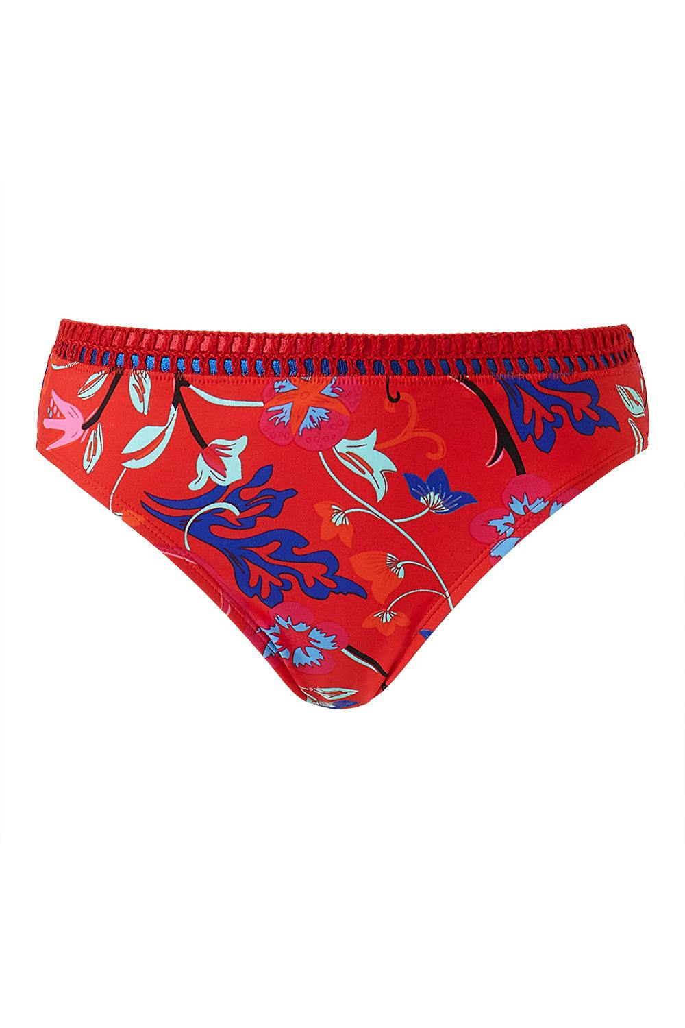 Beachcomber Red Blanket Stitch Standard Bikini Brief - 18
